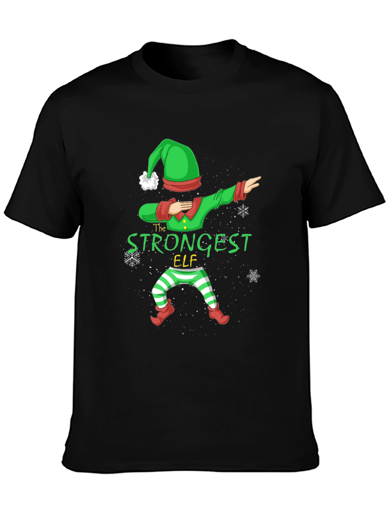 Strongest Elf Christmas Dabbing T-Shirt