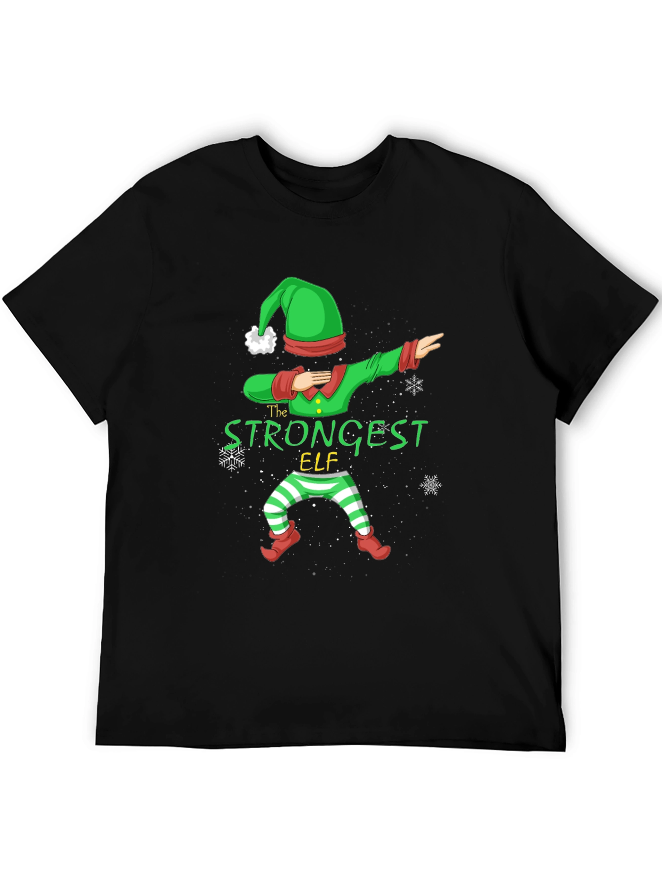 Strongest Elf Christmas Dabbing T-Shirt