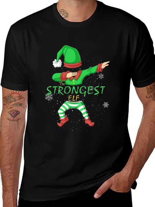 Strongest Elf Christmas Dabbing T-Shirt