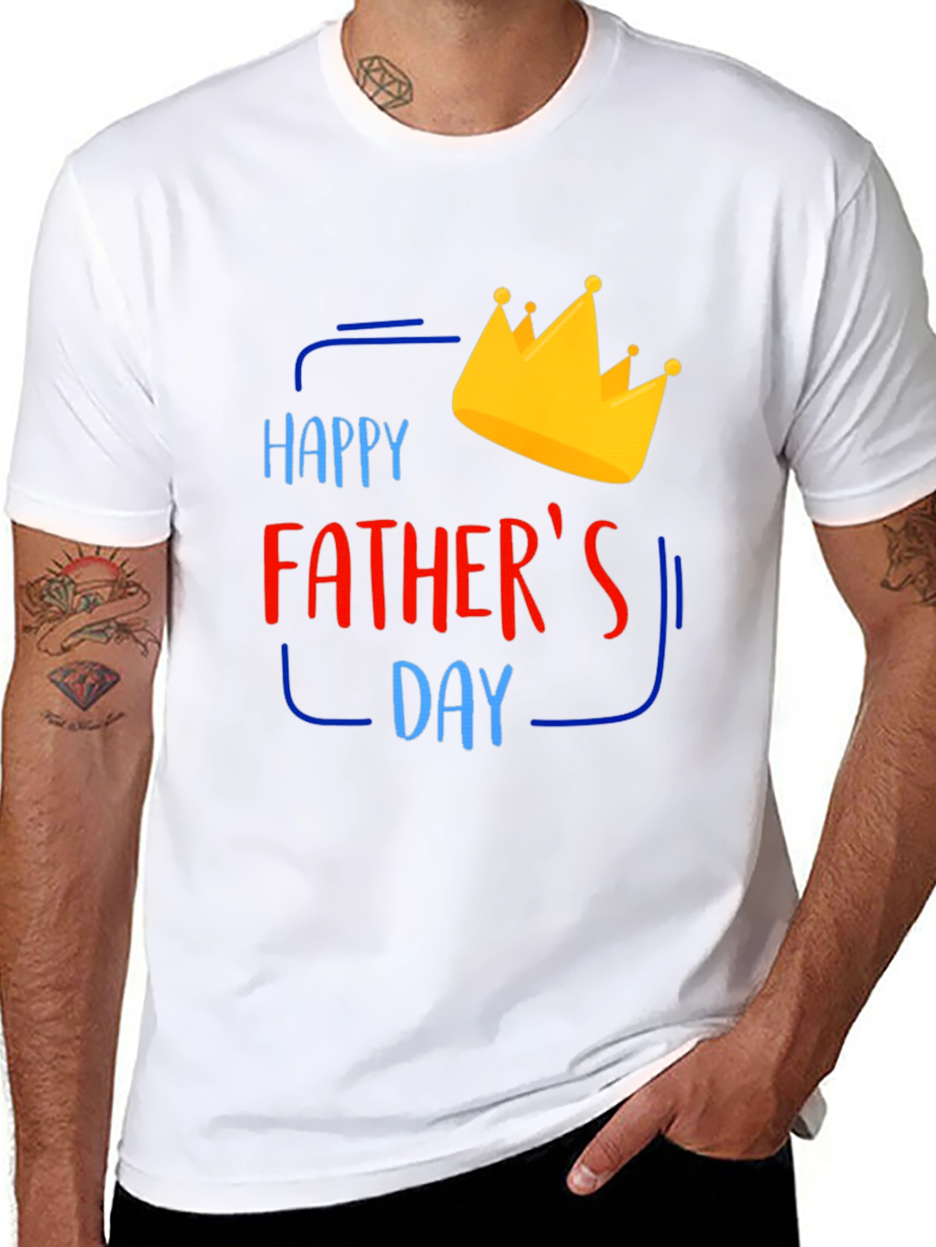 Happy Fathers Day T-Shirt - King Crown Design