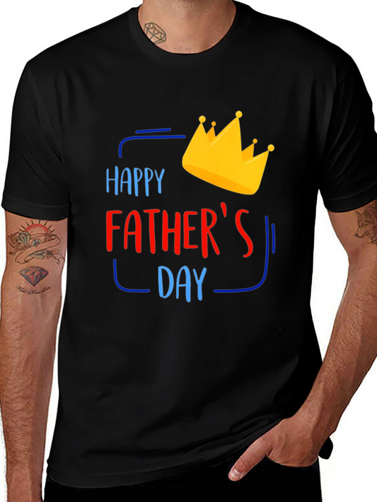Happy Fathers Day T-Shirt - King Crown Design