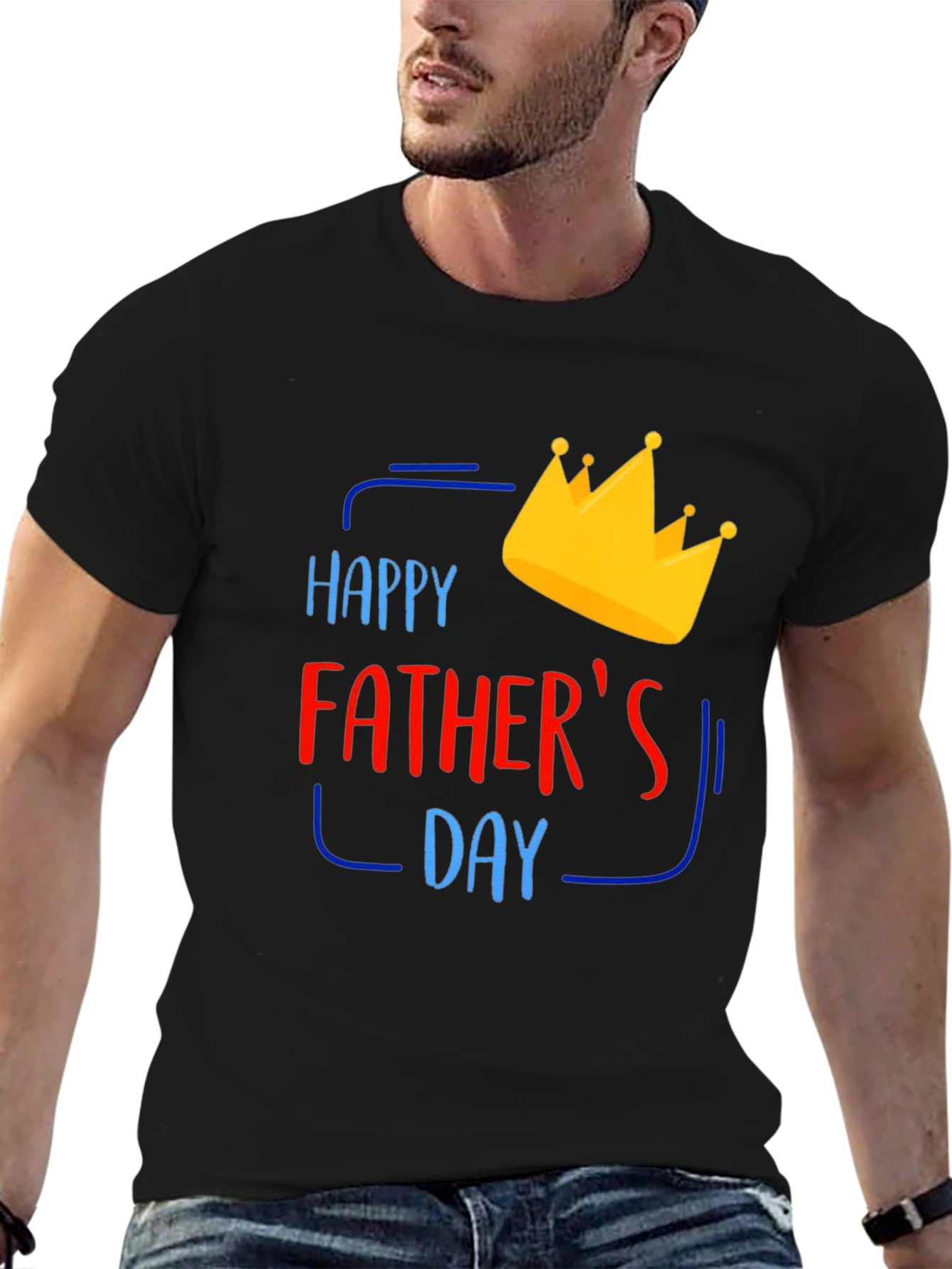 Happy Fathers Day T-Shirt - King Crown Design