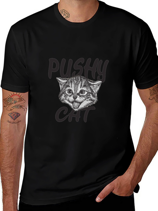 Pushy Cat Graphic T-Shirt