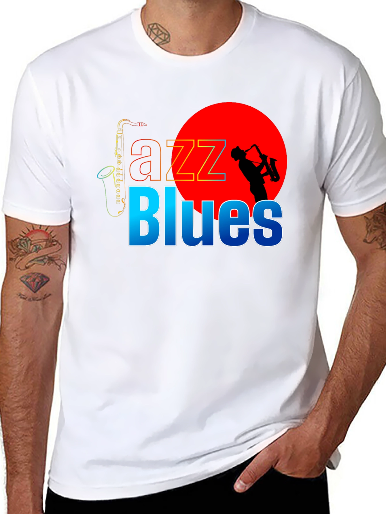 Jazz Blues Graphic Tee - Black