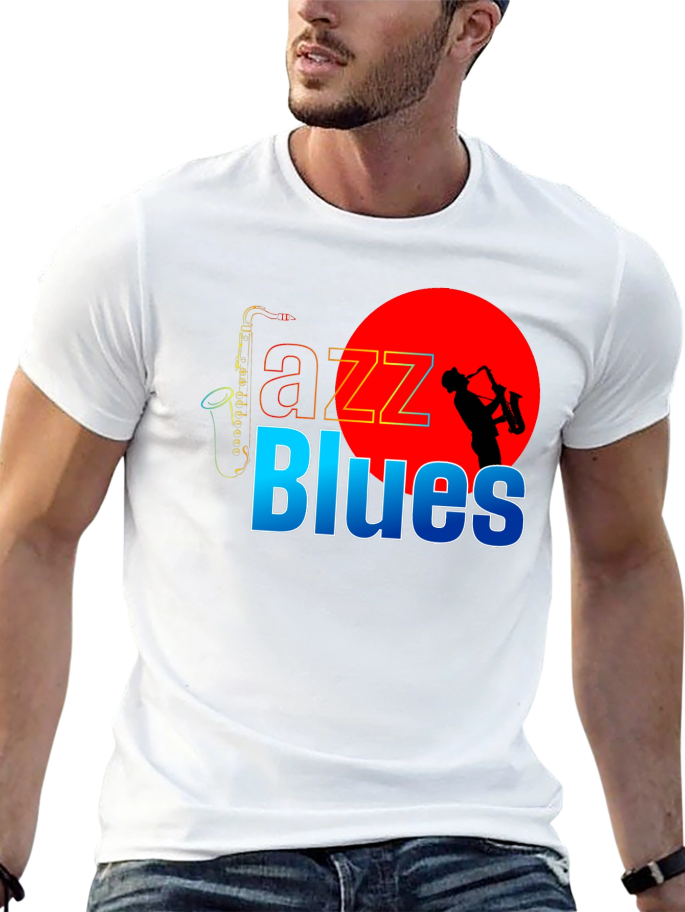 Jazz Blues Graphic Tee - Black