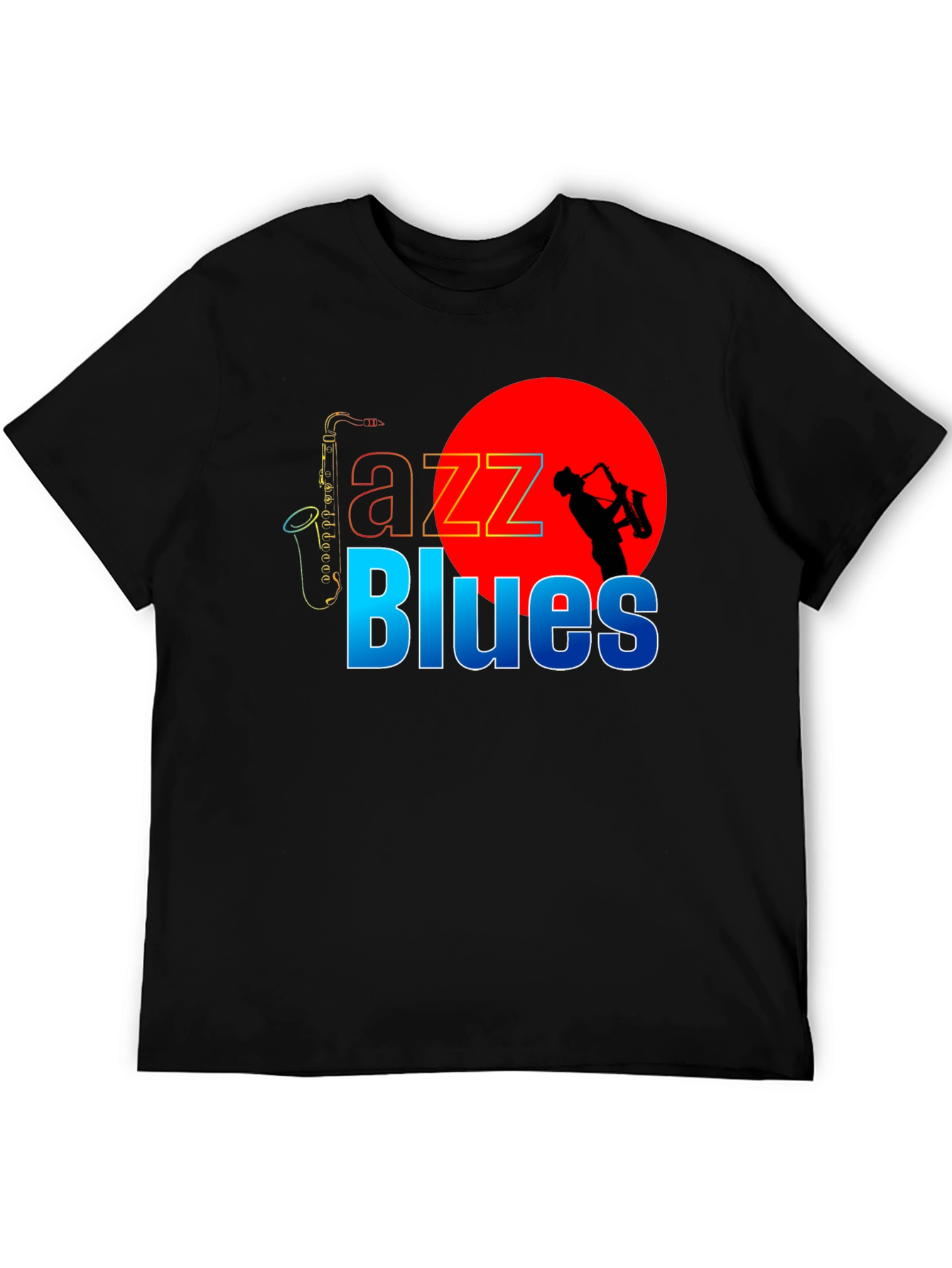 Jazz Blues Graphic Tee - Black
