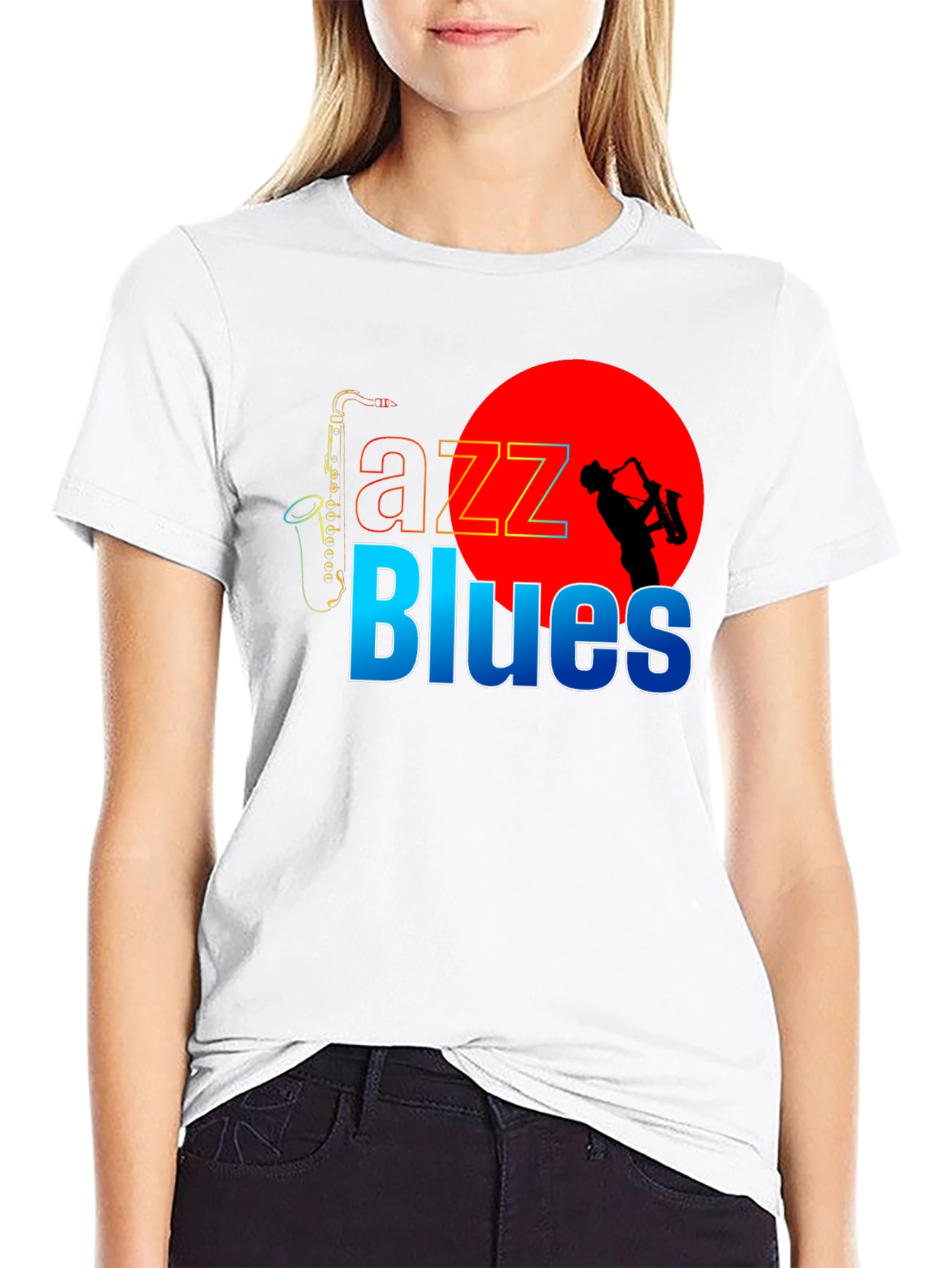 Jazz Blues Graphic Tee - Black