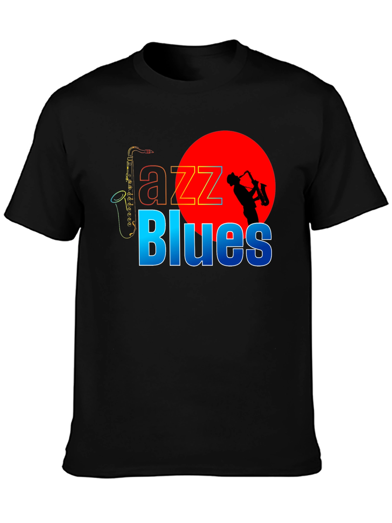 Jazz Blues Graphic Tee - Black