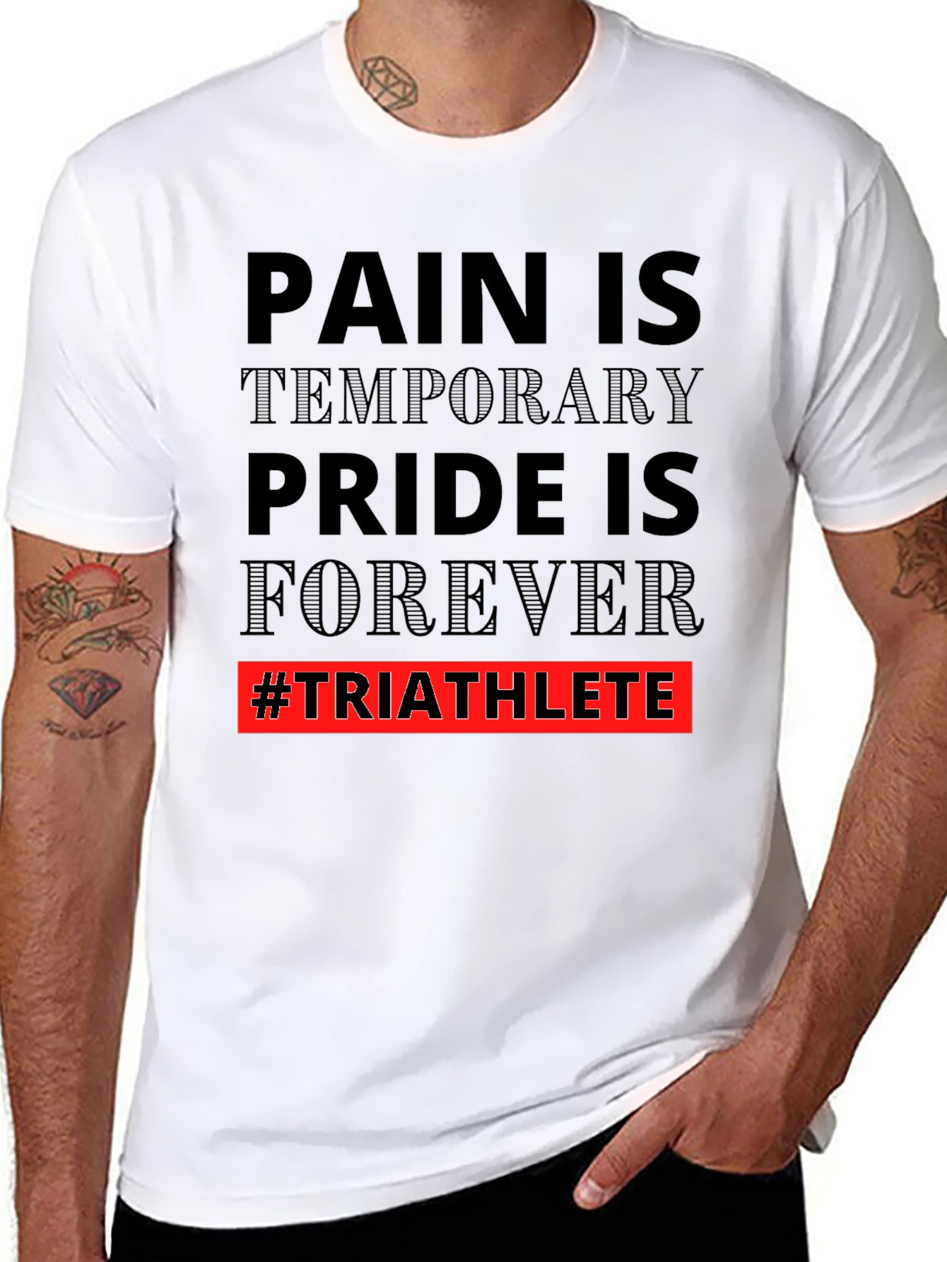 Triathlete Pride Graphic Tee - Motivational Workout Shirt