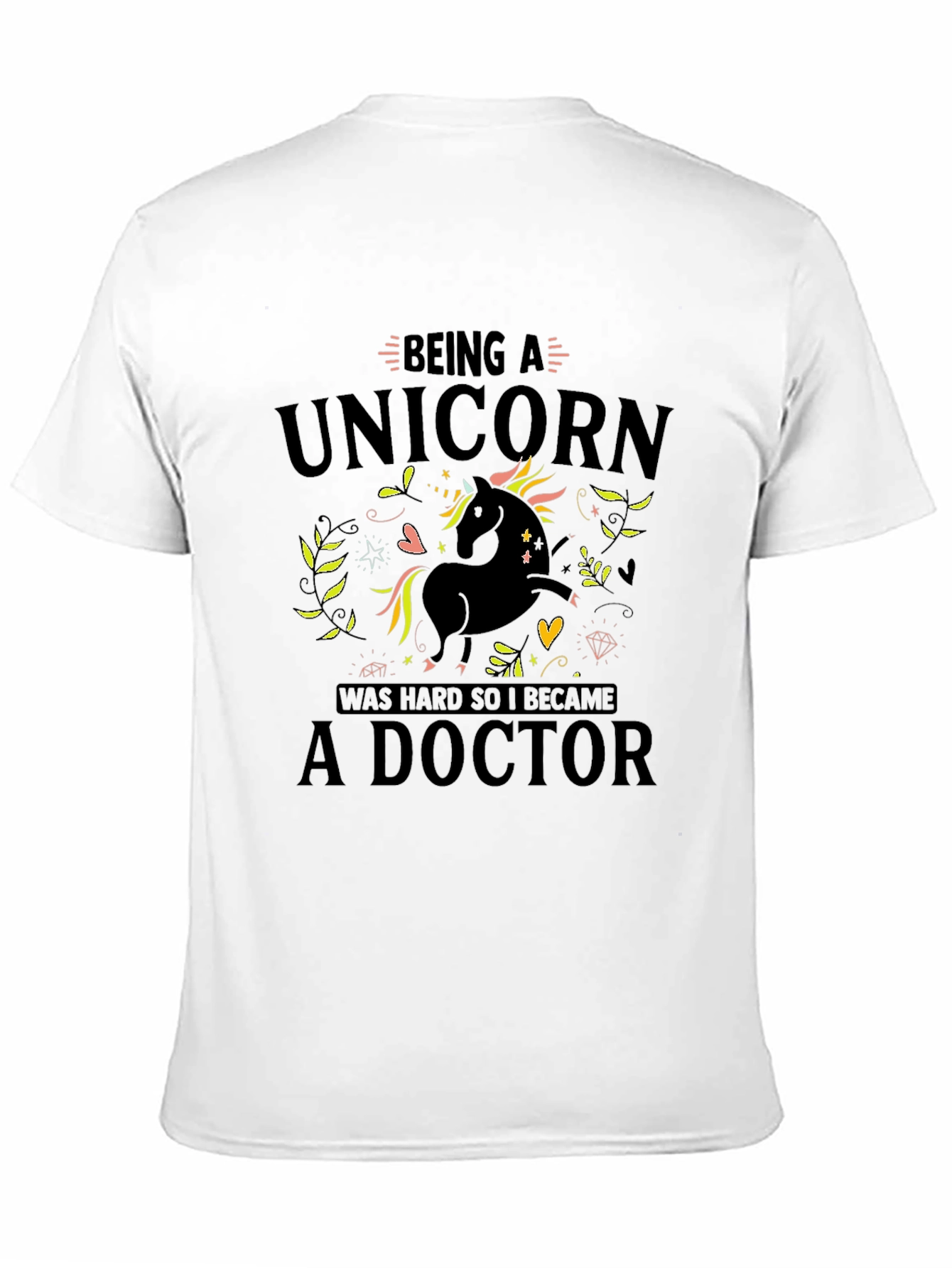 Unicorn Doctor Black T-Shirt