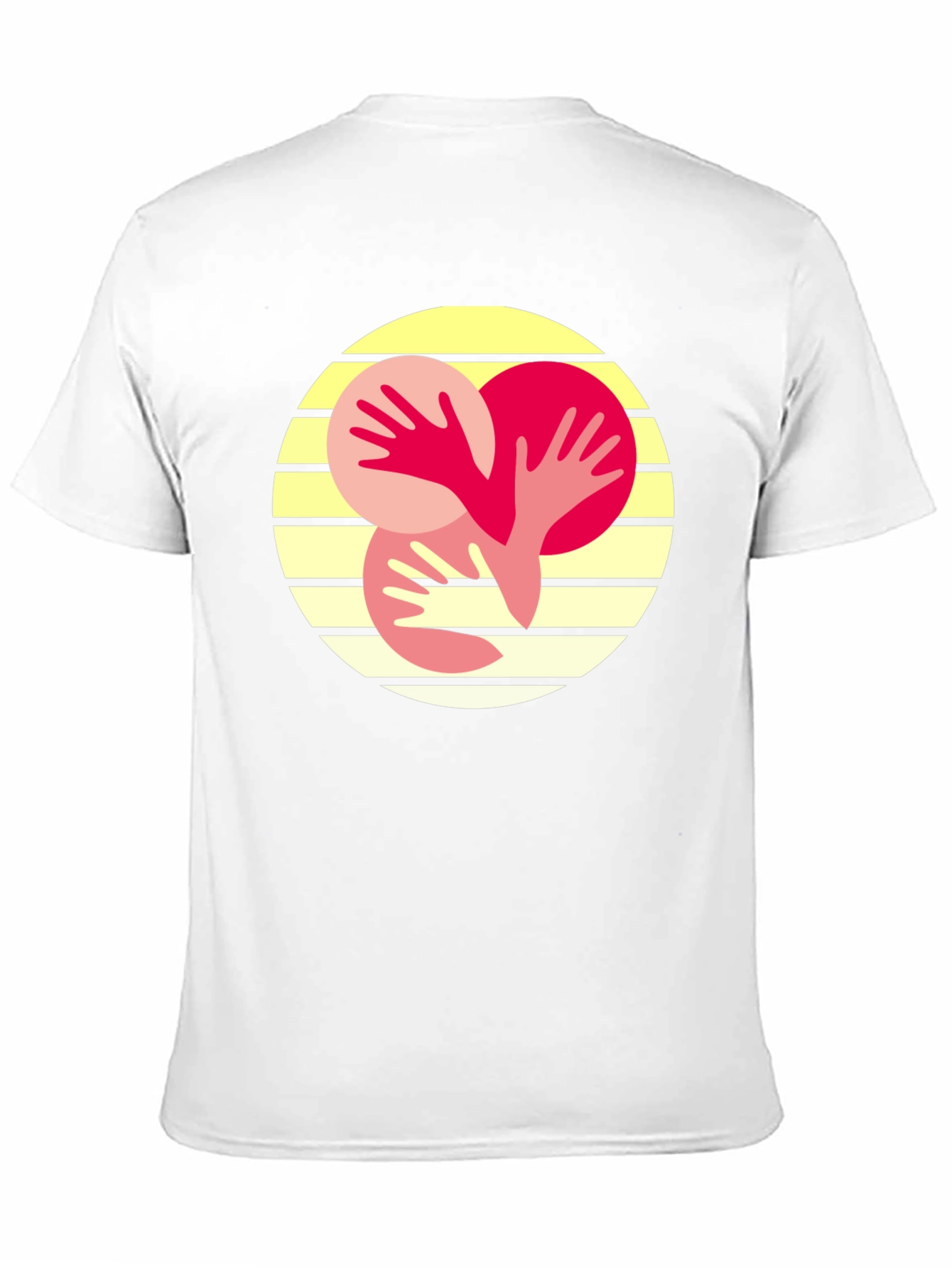 Abstract Hands Graphic Tee - Black