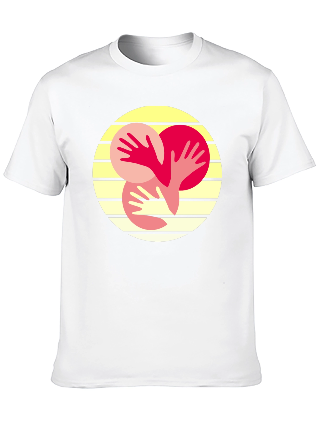 Abstract Hands Graphic Tee - Black