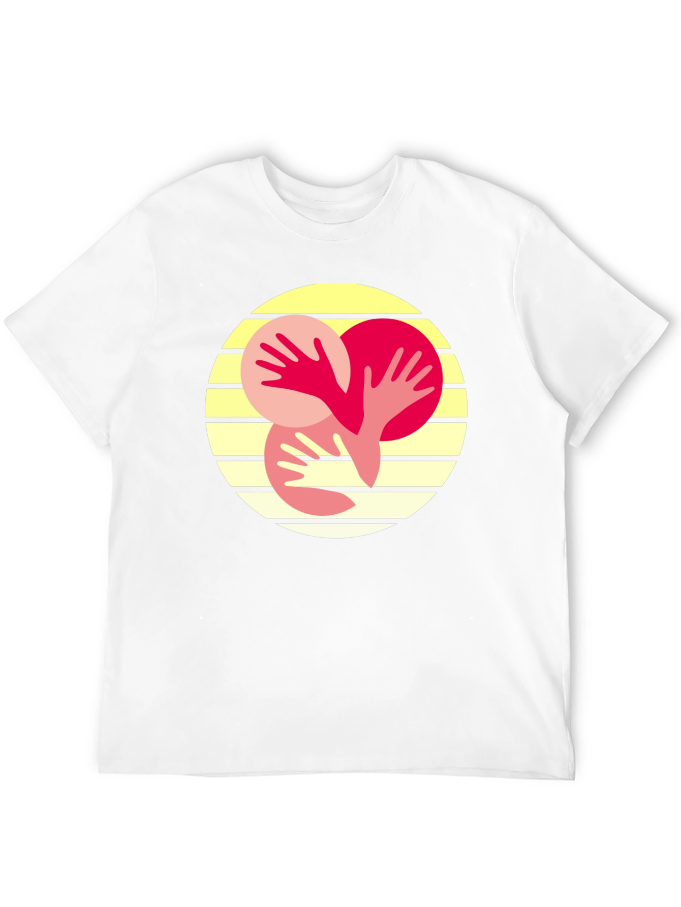 Abstract Hands Graphic Tee - Black