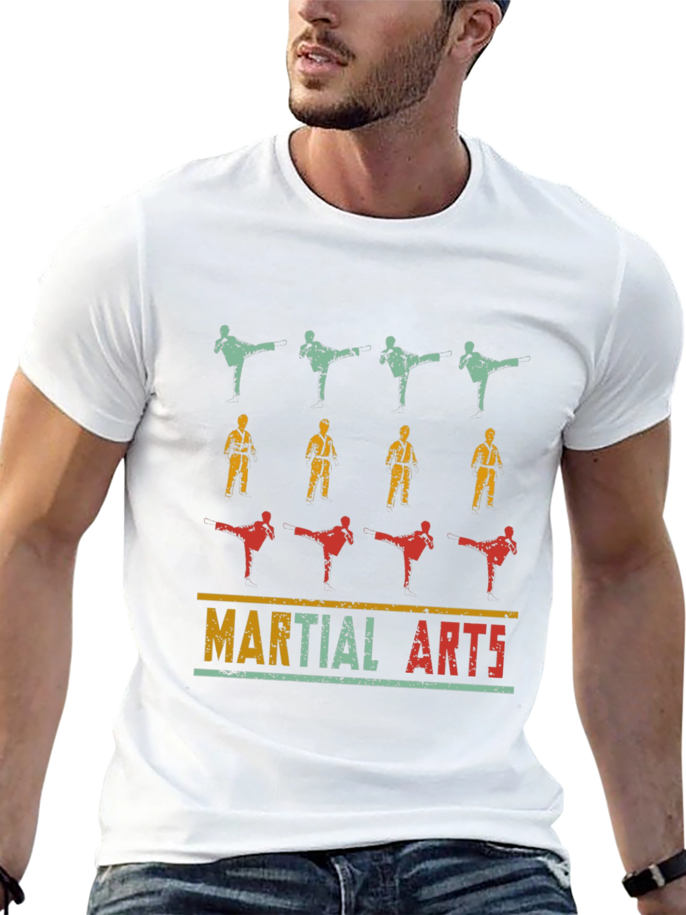 Martial Arts Retro Graphic T-Shirt