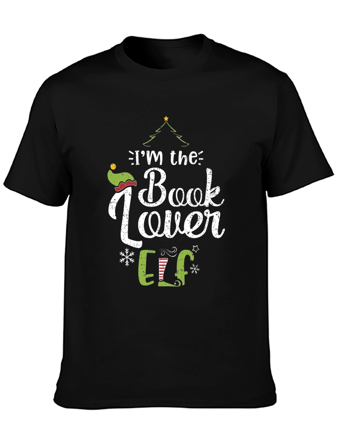 Im the Book Lover Elf Christmas T-Shirt