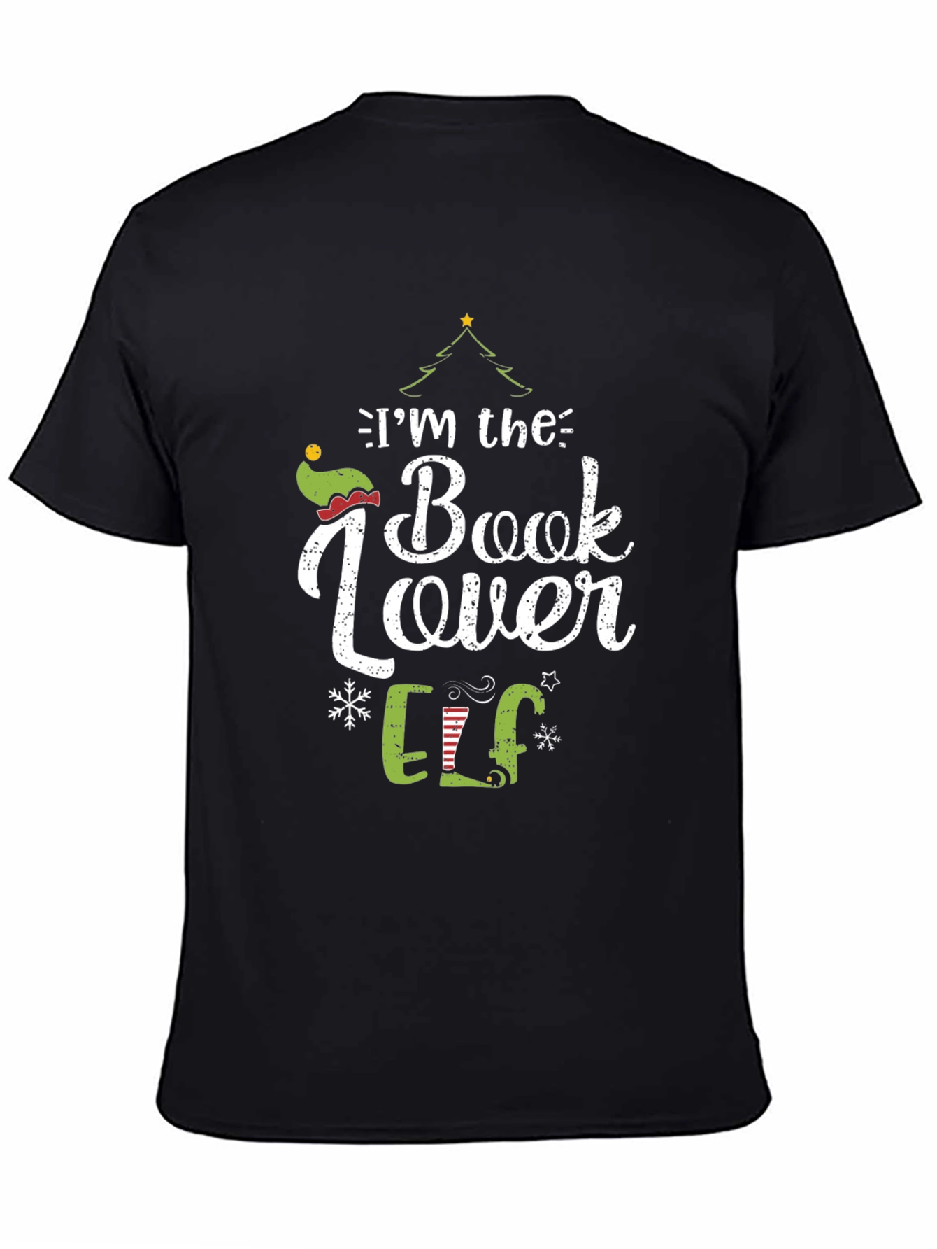 Im the Book Lover Elf Christmas T-Shirt