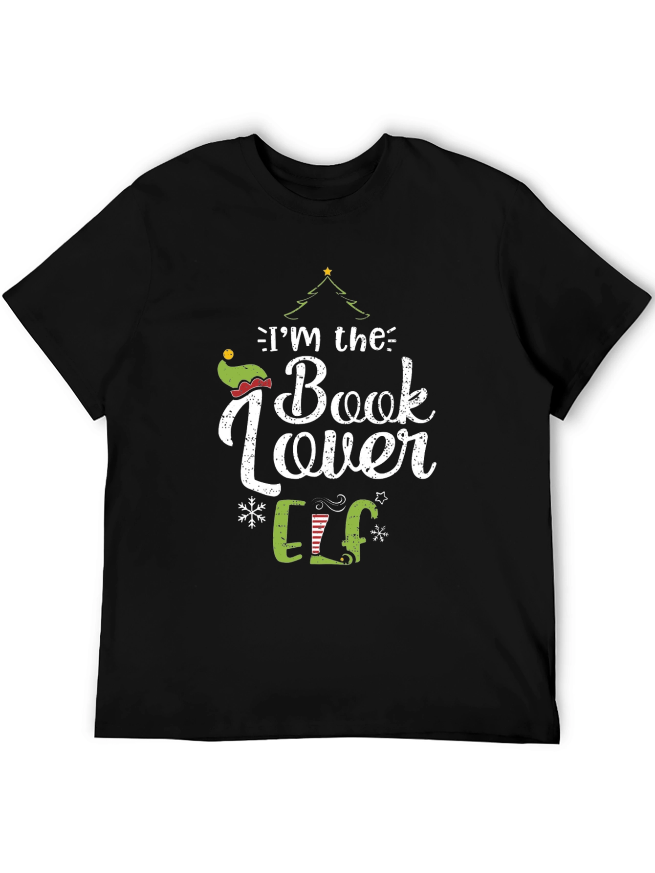 Im the Book Lover Elf Christmas T-Shirt