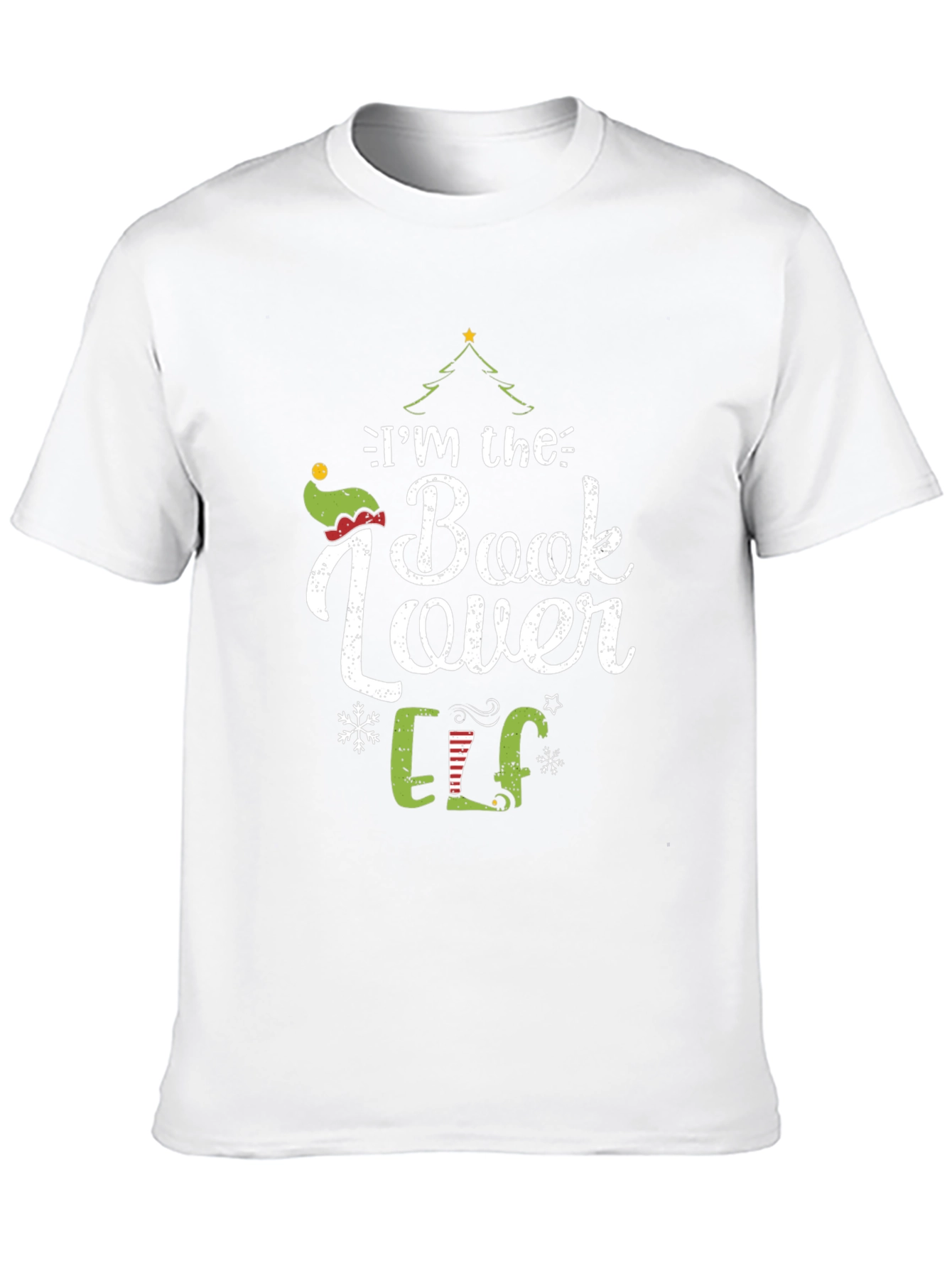 Im the Book Lover Elf Christmas T-Shirt