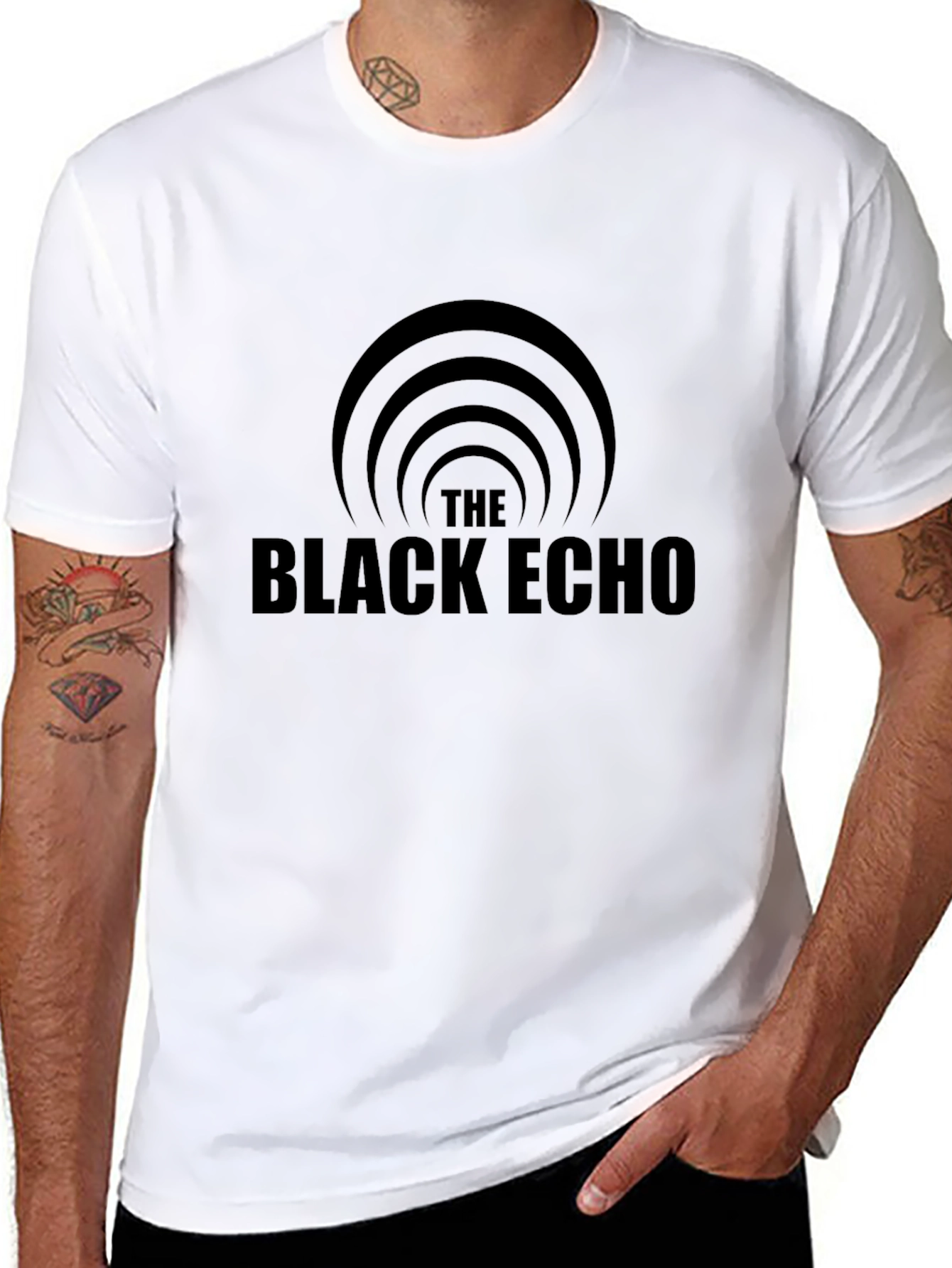 The Black Echo Graphic T-Shirt - Stylish Mens Tee