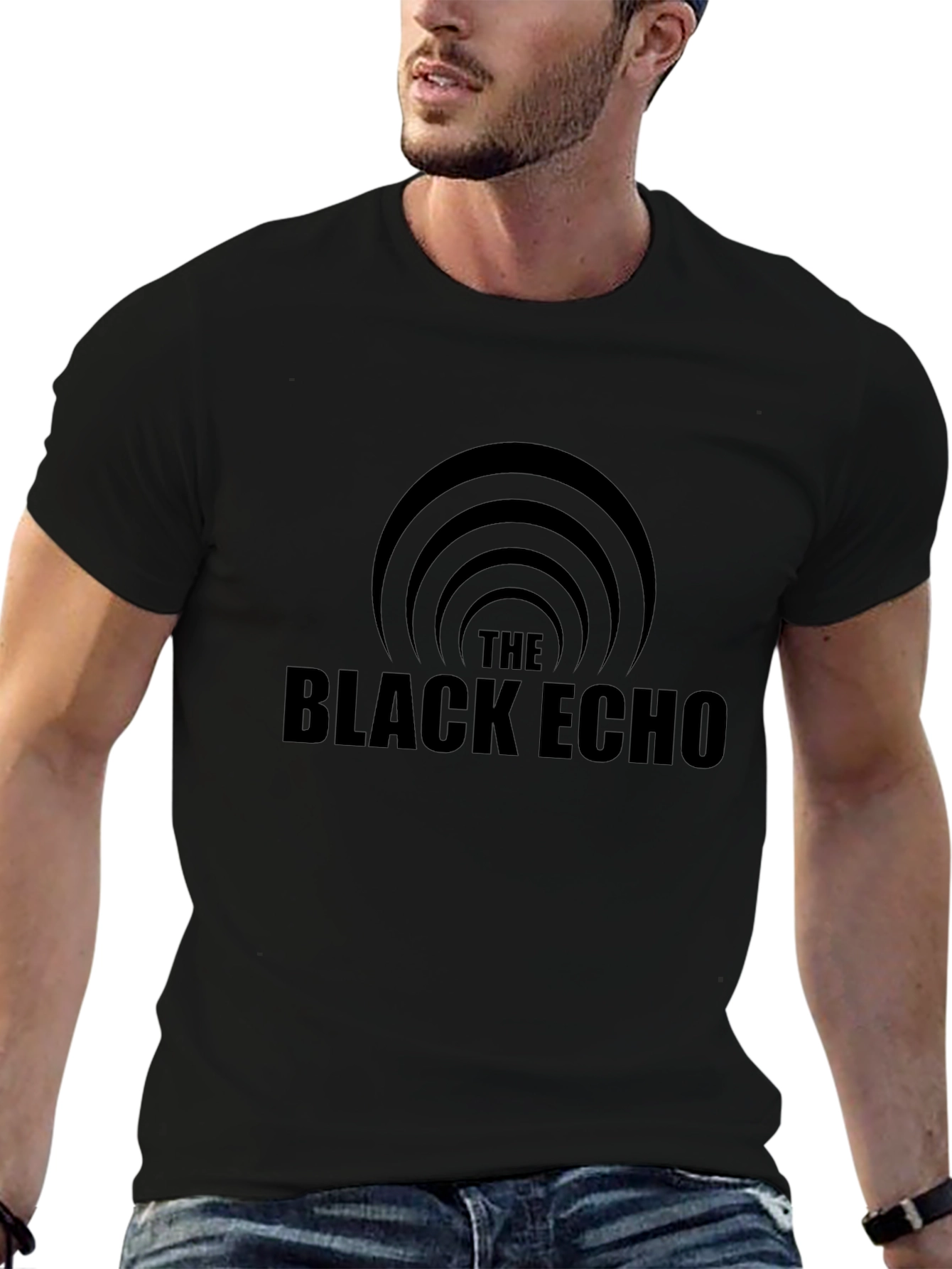 The Black Echo Graphic T-Shirt - Stylish Mens Tee