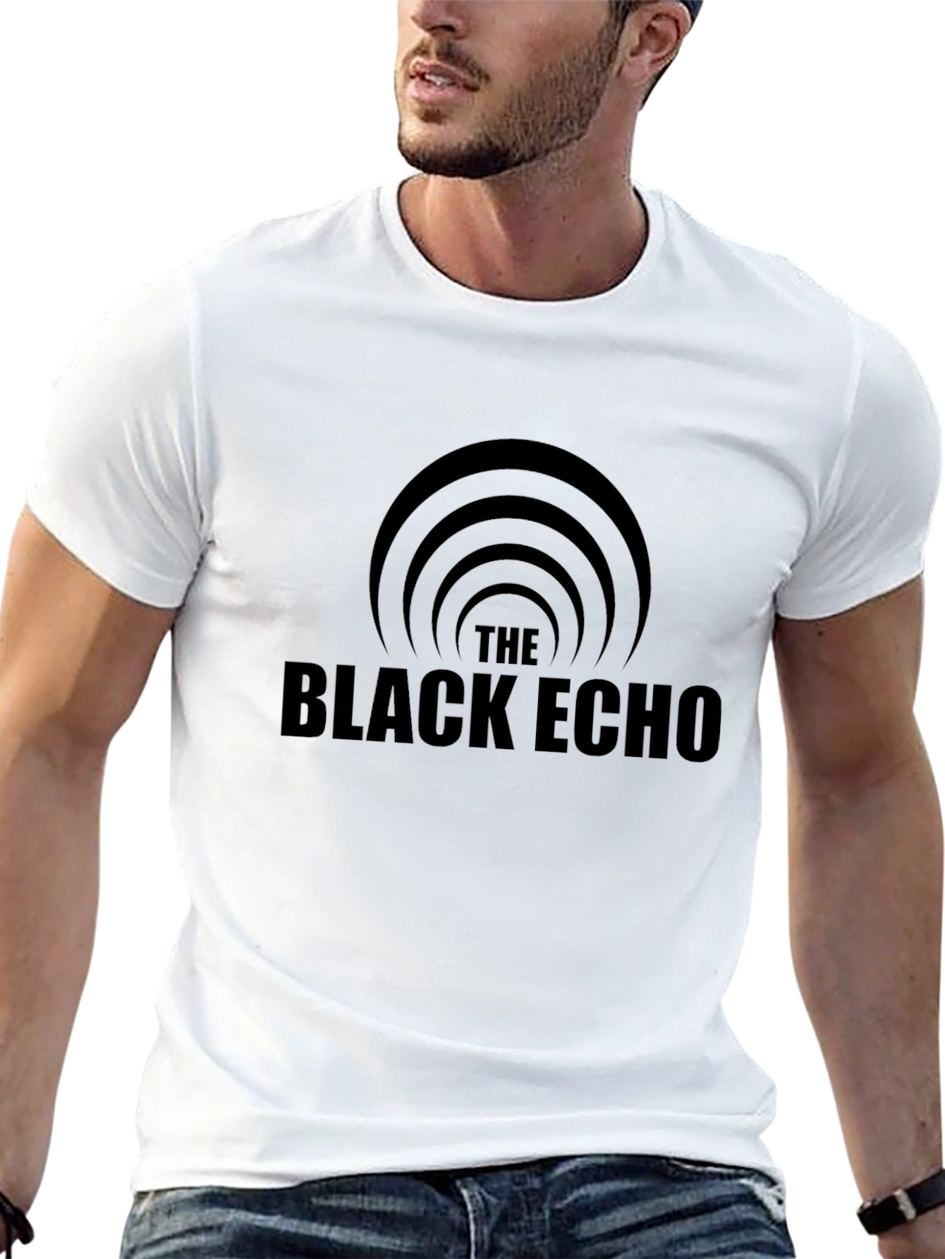 The Black Echo Graphic T-Shirt - Stylish Mens Tee