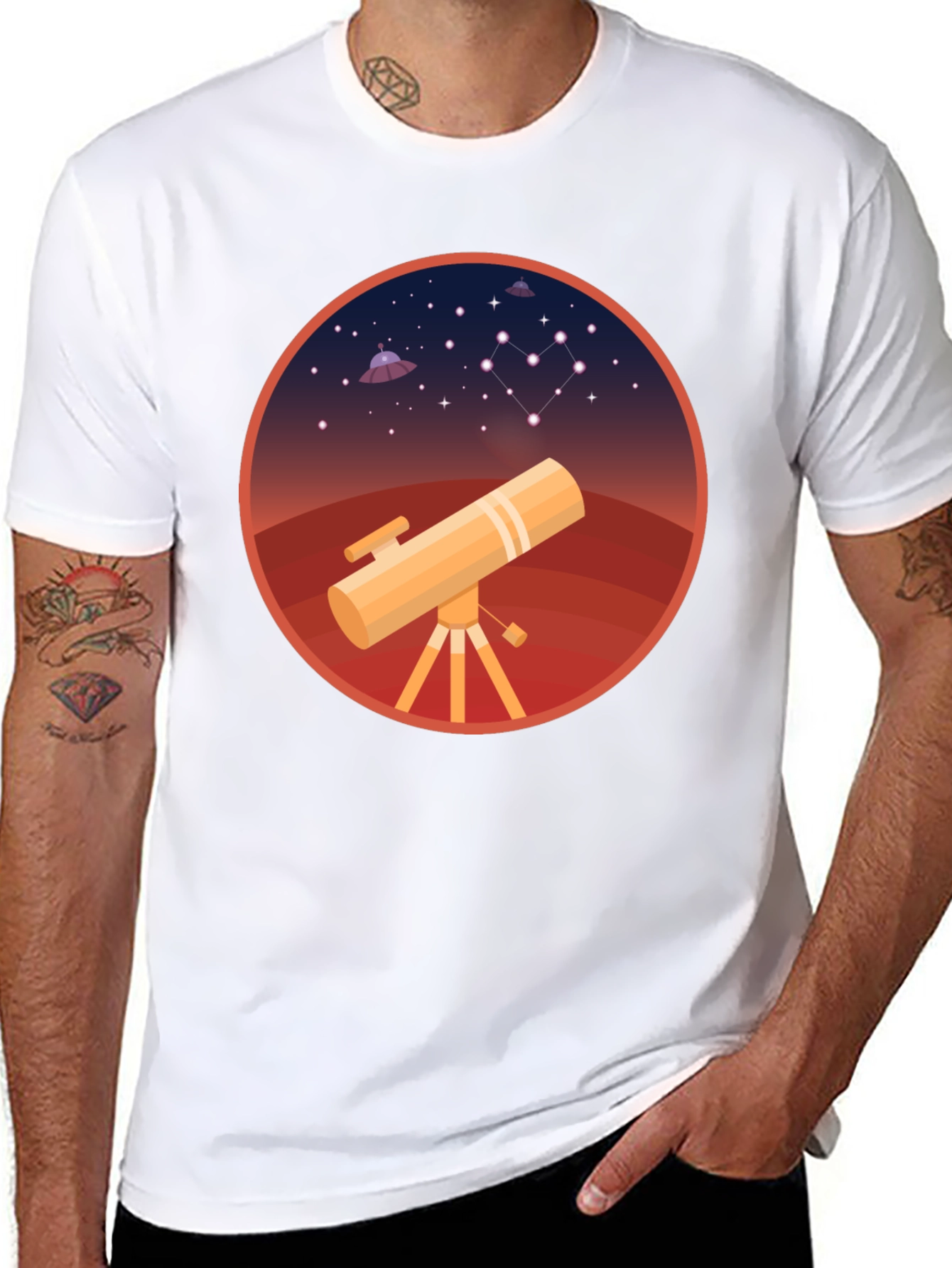 Cosmic Telescope Graphic T-Shirt
