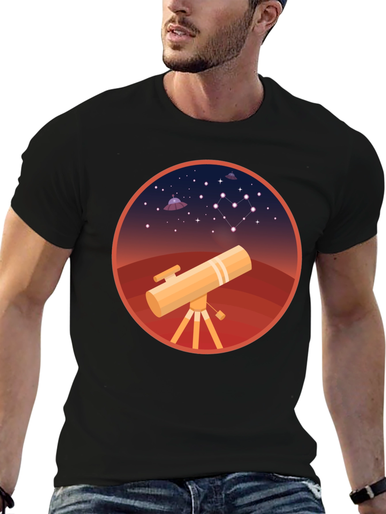 Cosmic Telescope Graphic T-Shirt
