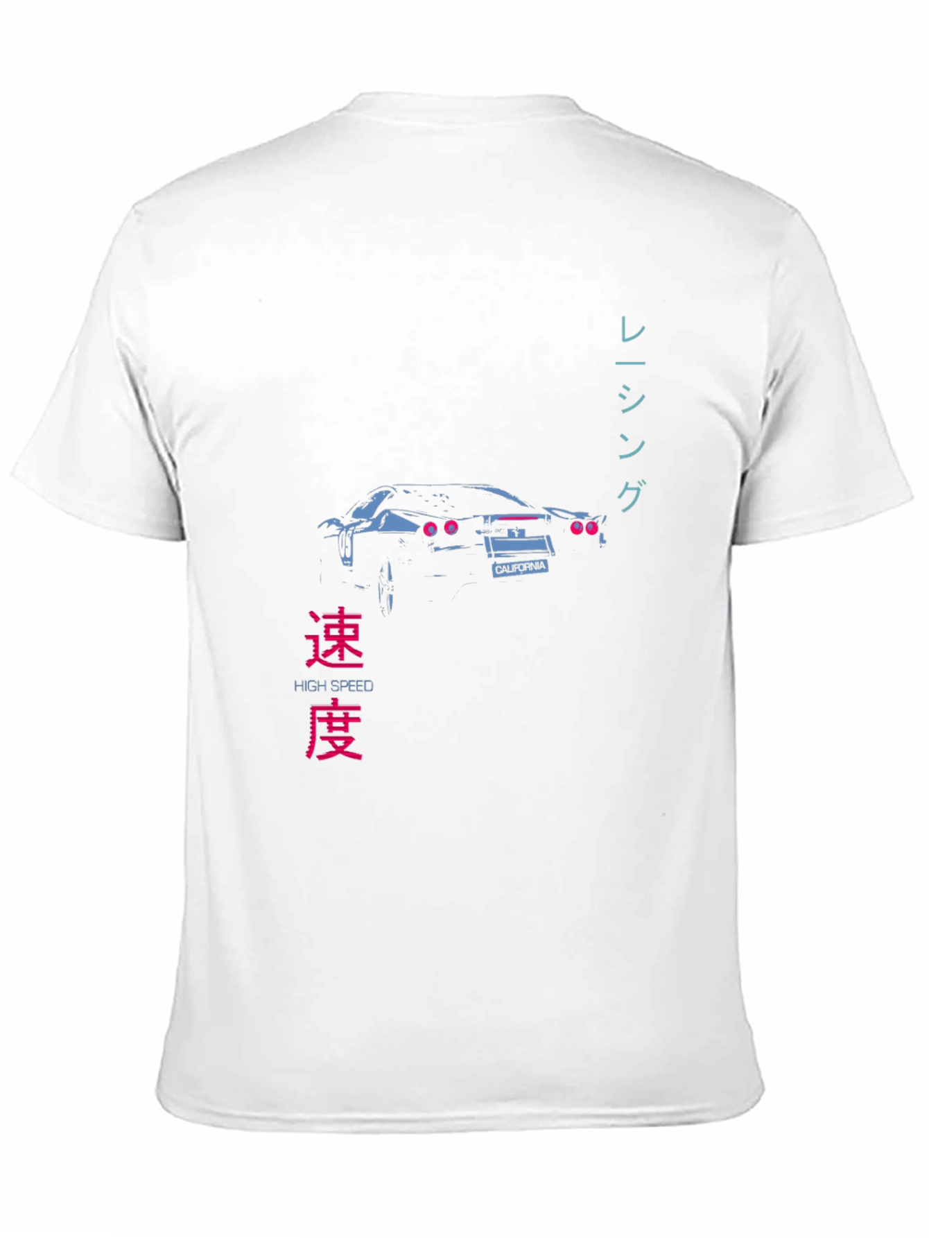 Retro High Speed Racing Car Graphic Tee - Black