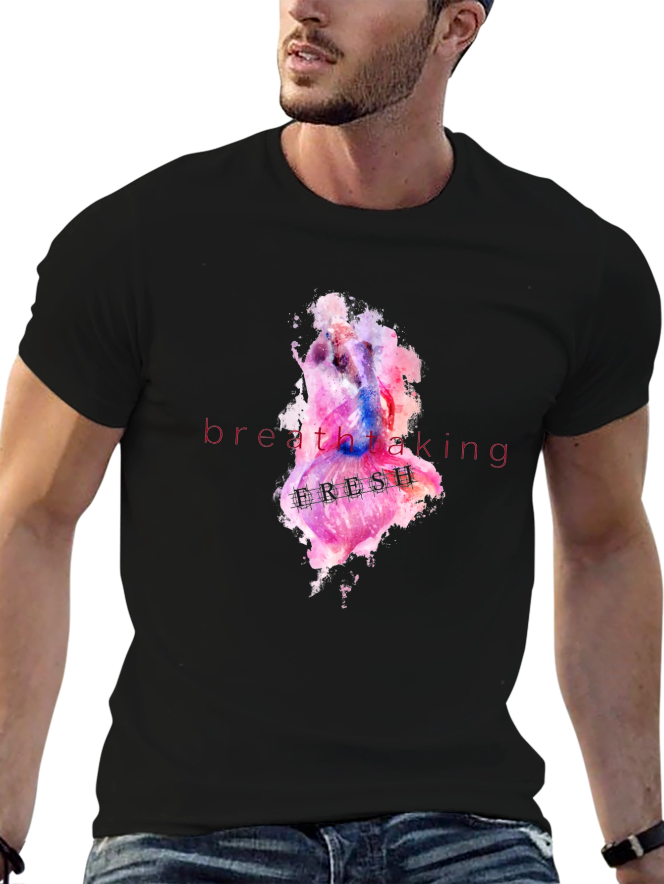 Breathtaking Graphic T-Shirt - Black