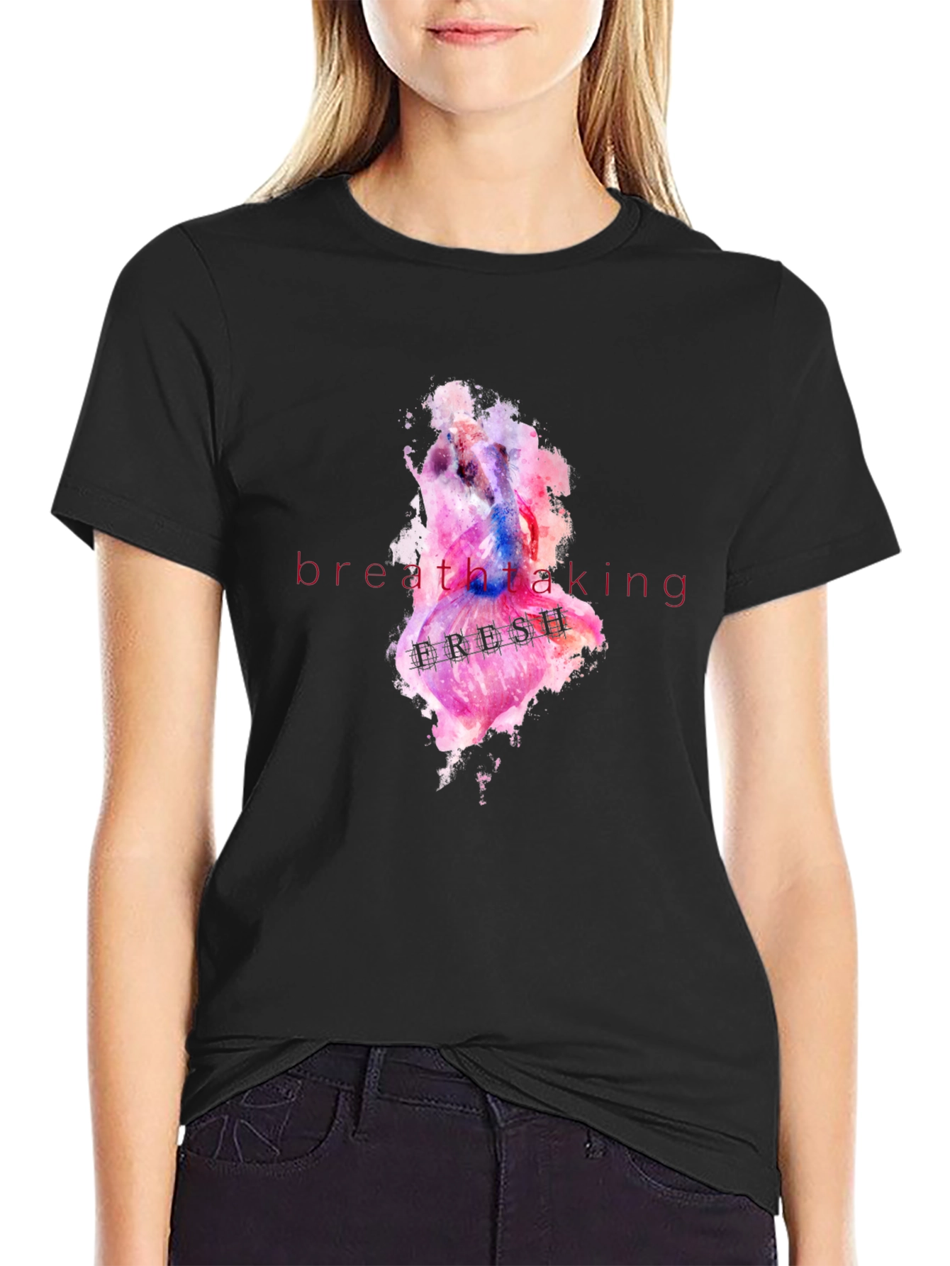 Breathtaking Graphic T-Shirt - Black