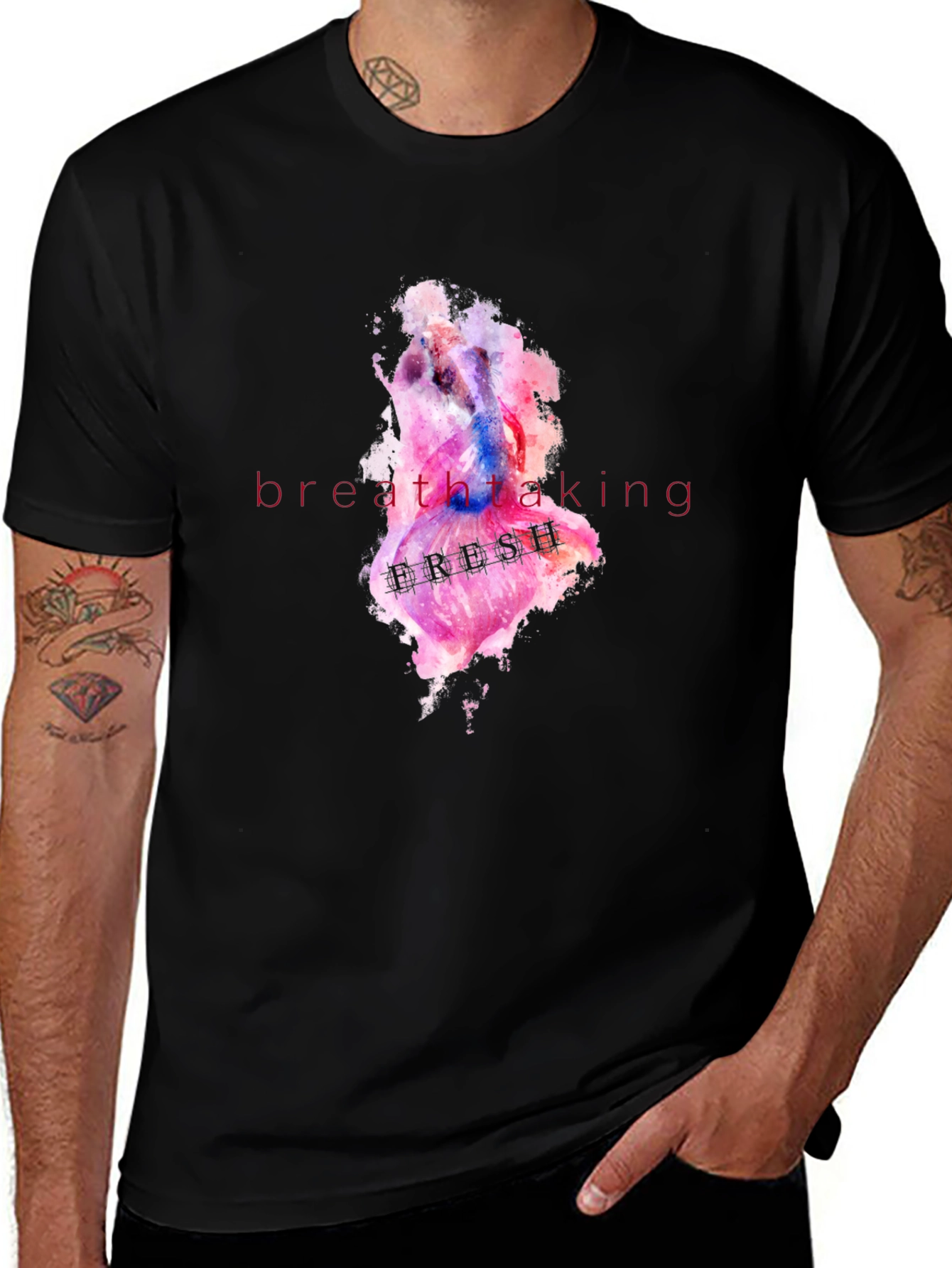 Breathtaking Graphic T-Shirt - Black