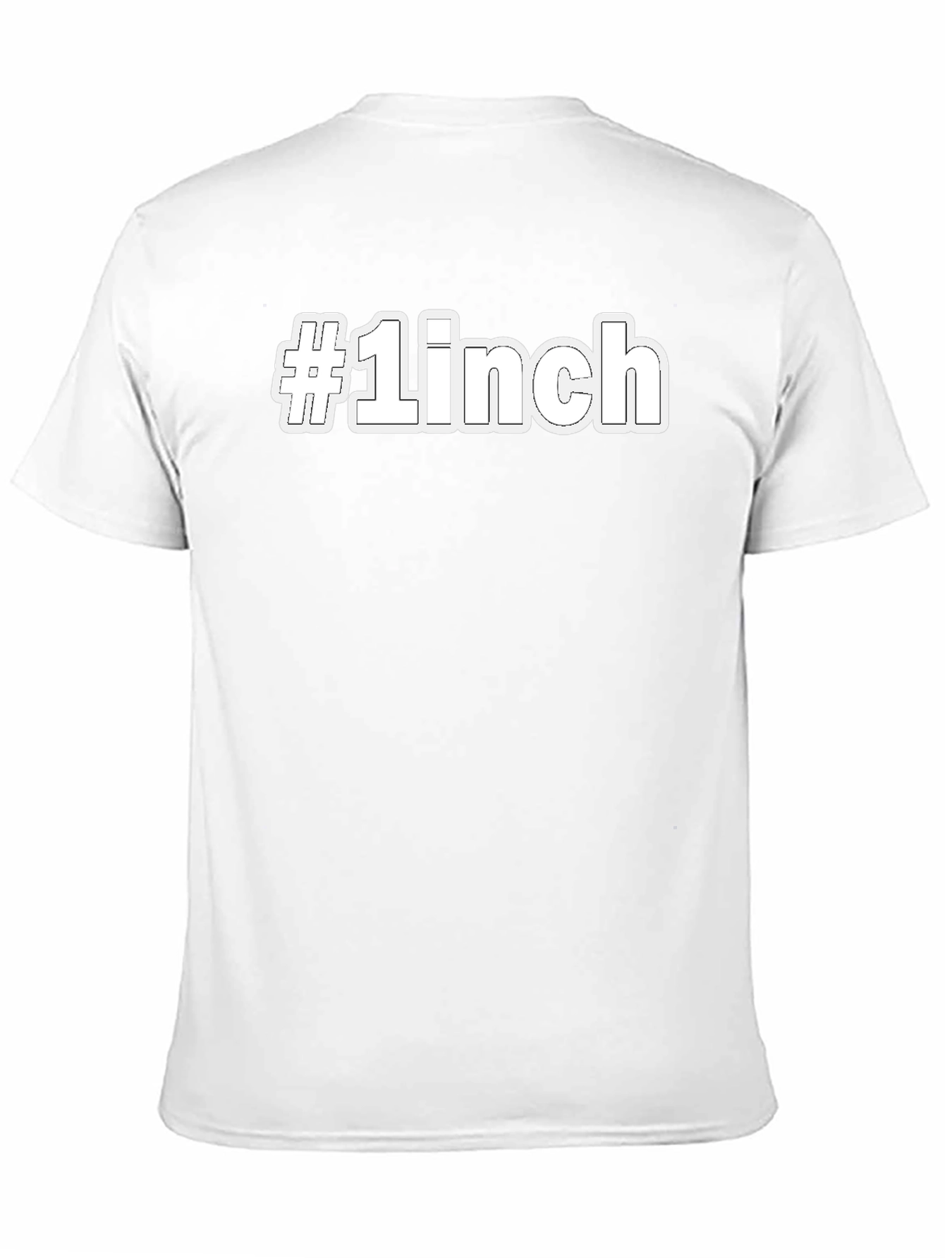 #1Inch Black Cotton Graphic Tee