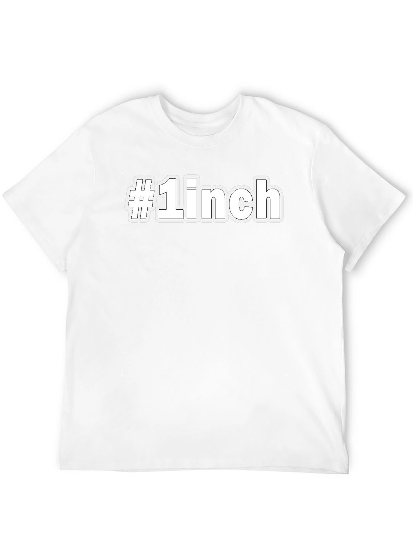 #1Inch Black Cotton Graphic Tee