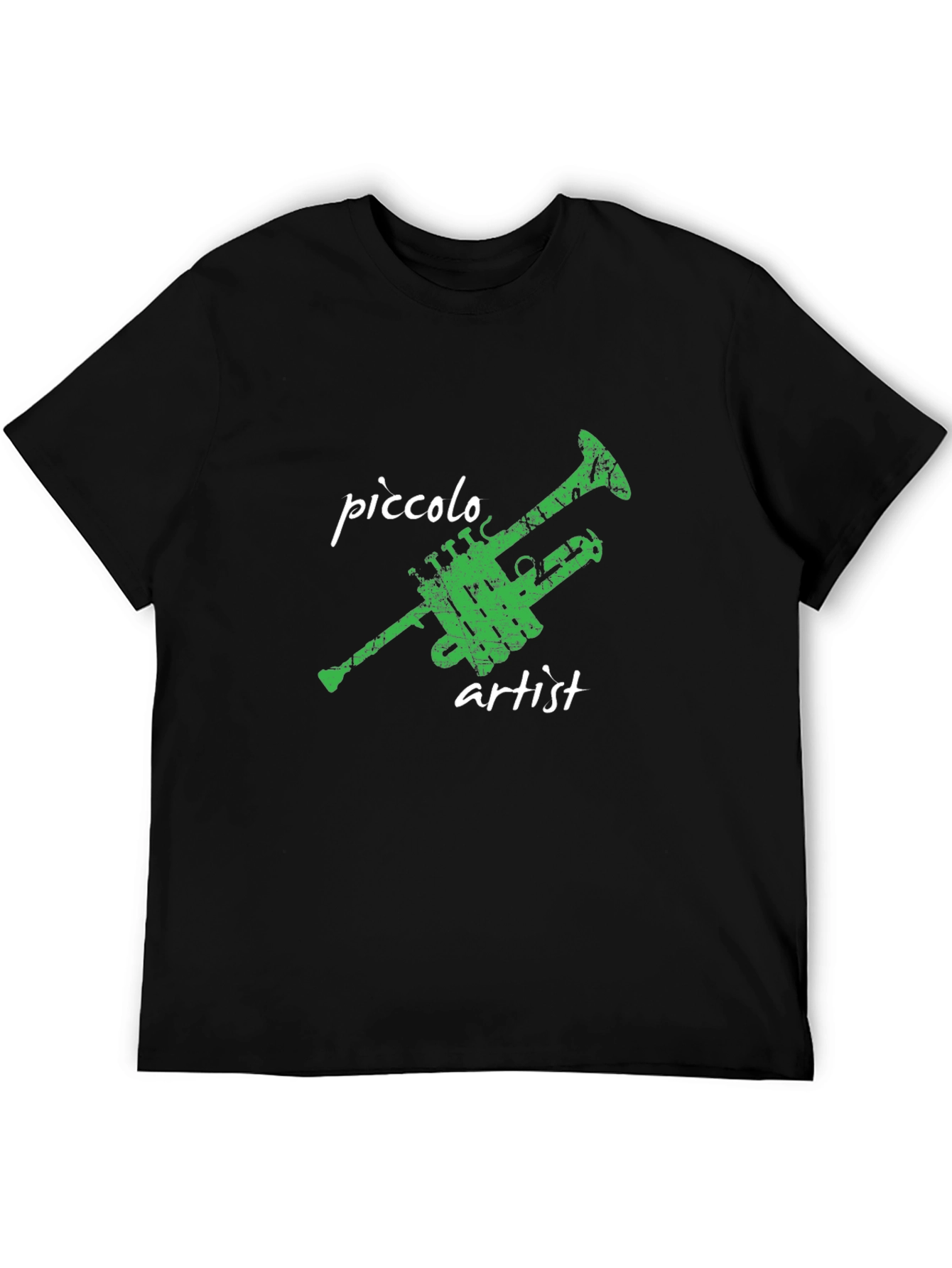 Piccolo Artist Black T-Shirt - Musical Instrument Tee