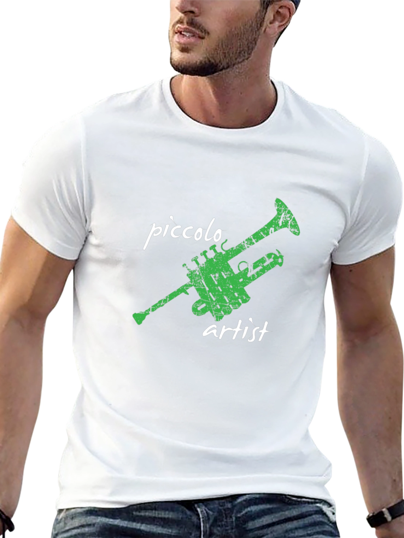 Piccolo Artist Black T-Shirt - Musical Instrument Tee