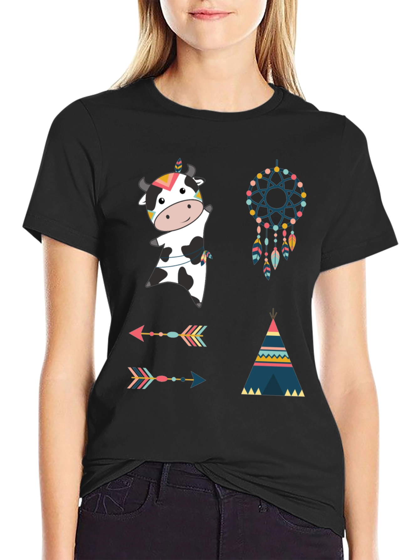 Novelty Cow Graphic Tee