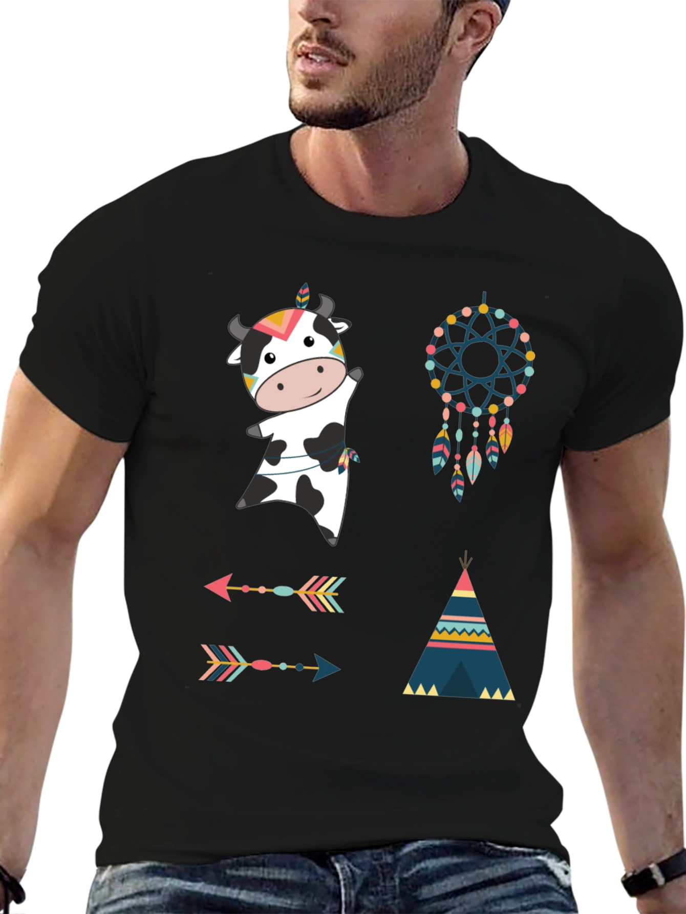 Novelty Cow Graphic Tee