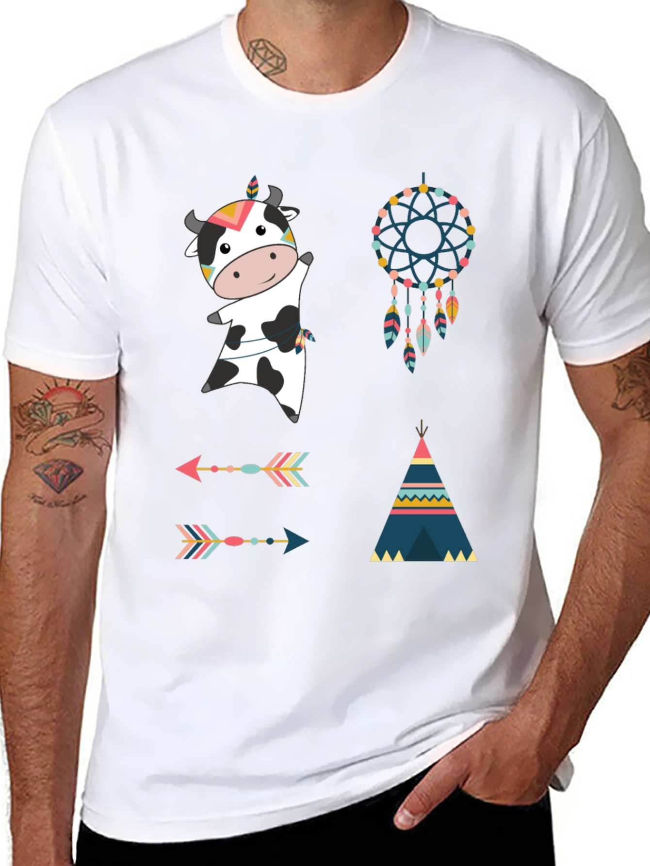 Novelty Cow Graphic Tee