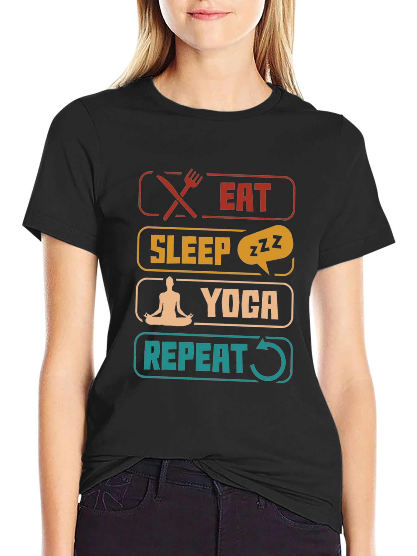 Eat Sleep Yoga Repeat T-Shirt