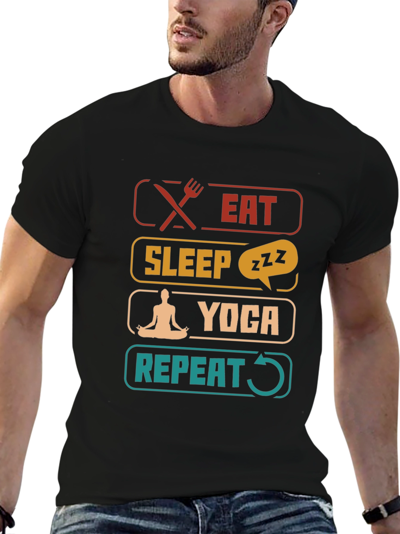 Eat Sleep Yoga Repeat T-Shirt