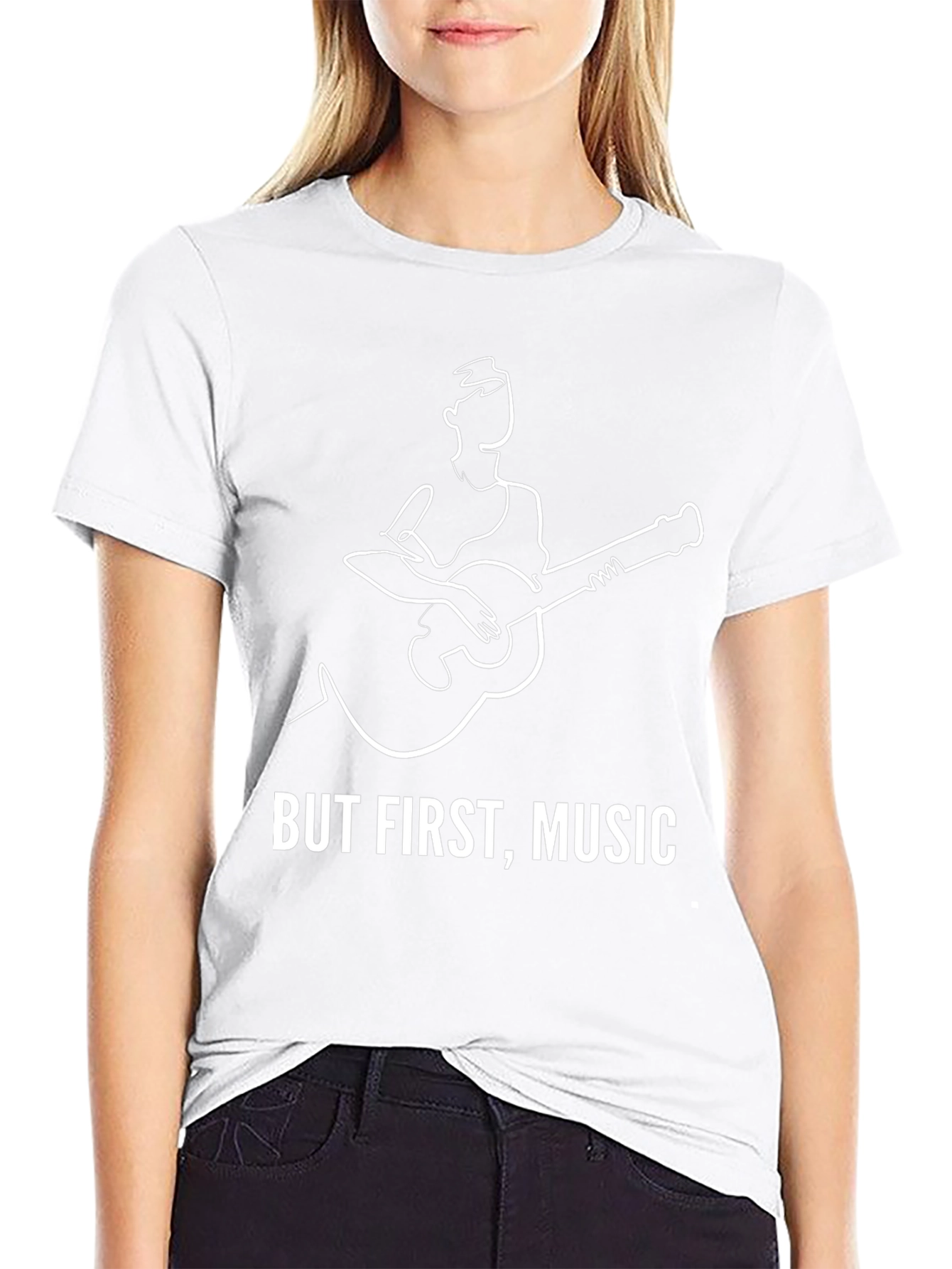 But First Music T-Shirt - Guitar Player Graphic Tee