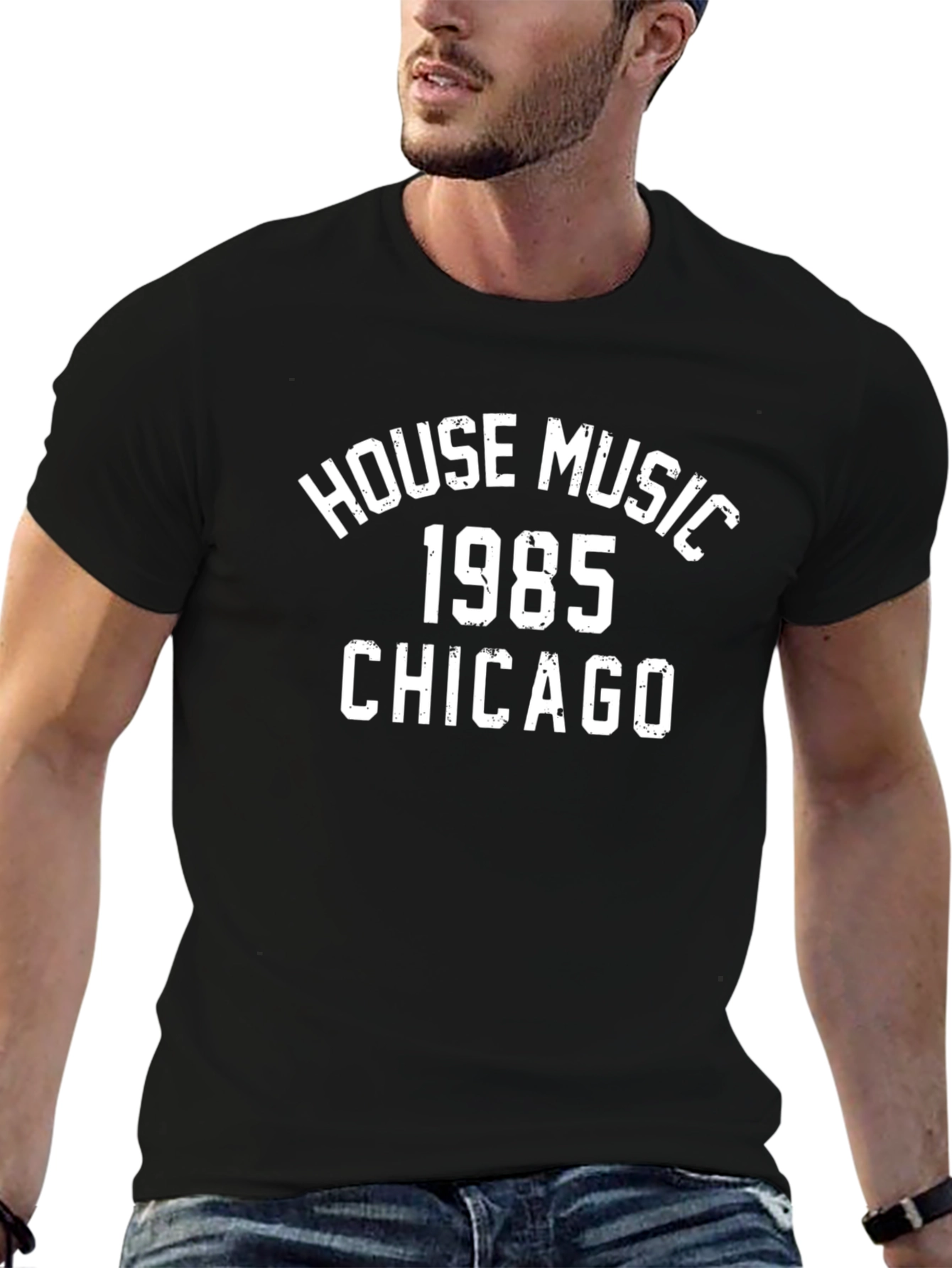 House Music 1985 Chicago Black T-Shirt