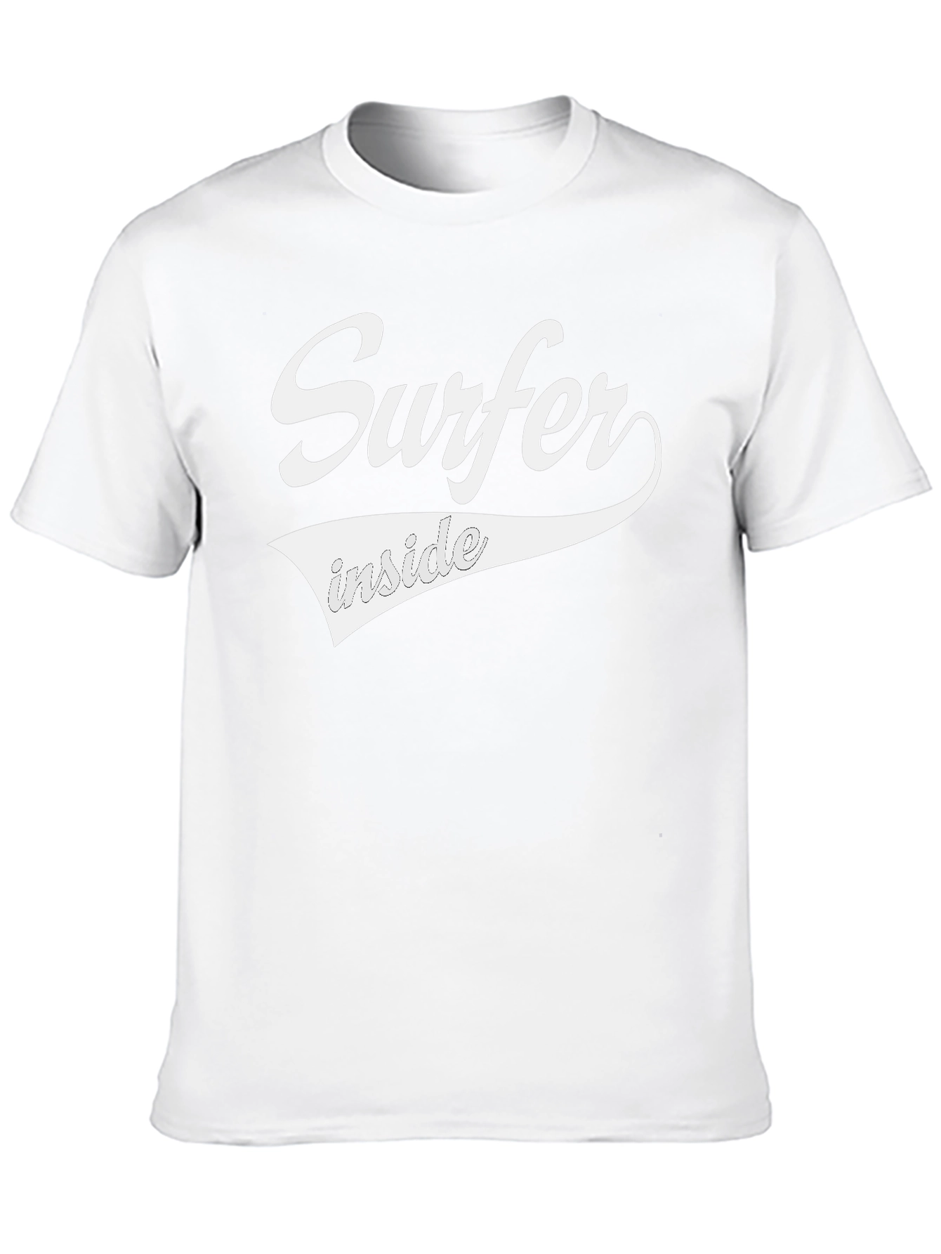 Surfer Inside Graphic Tee - Black Crew Neck T-Shirt