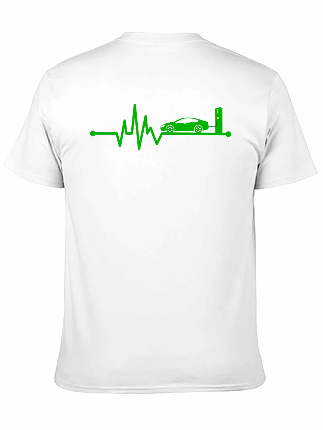Electric Car Heartbeat T-Shirt - Green Energy