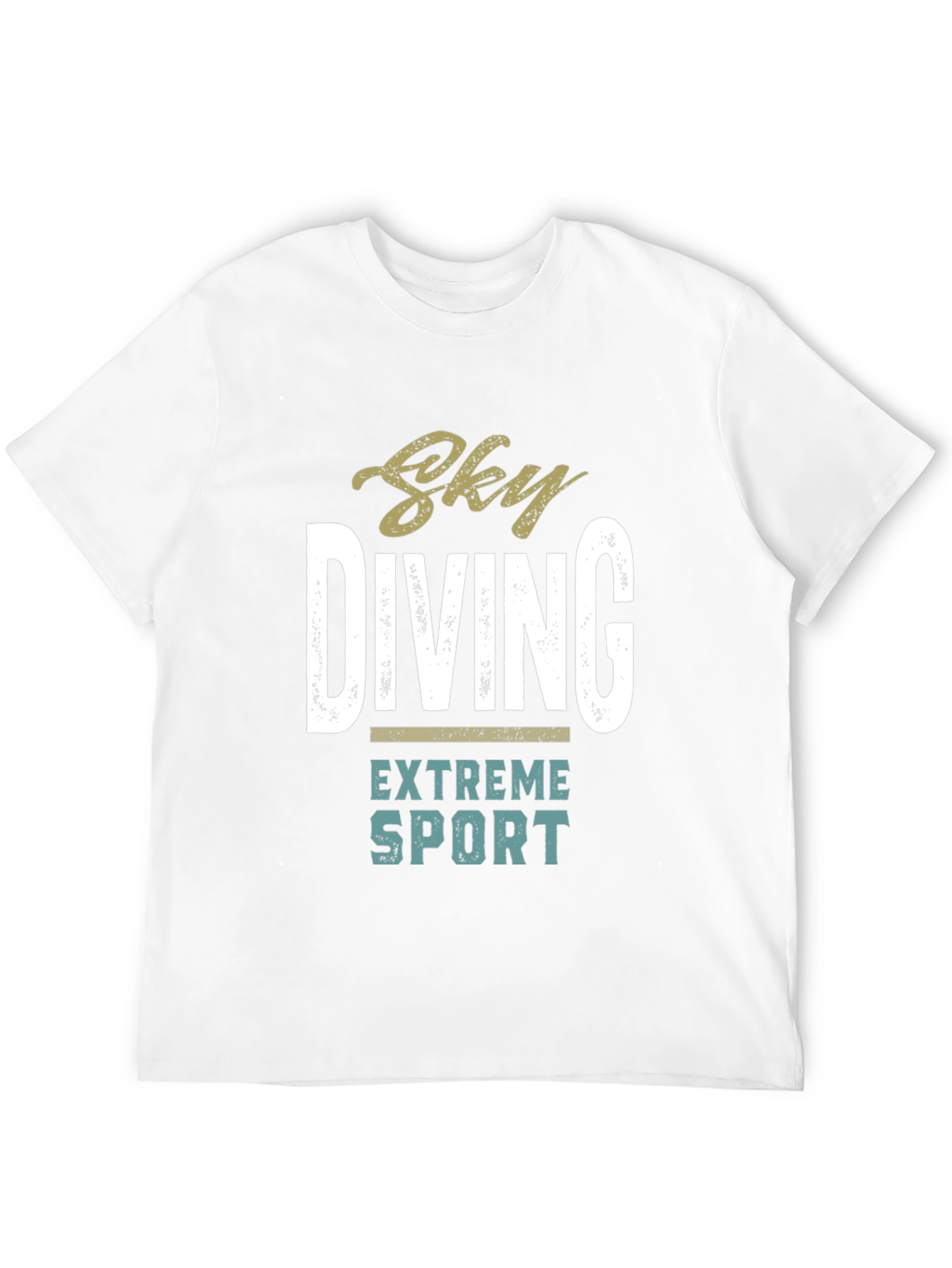 Sky Diving Extreme Sport Black Graphic T-Shirt