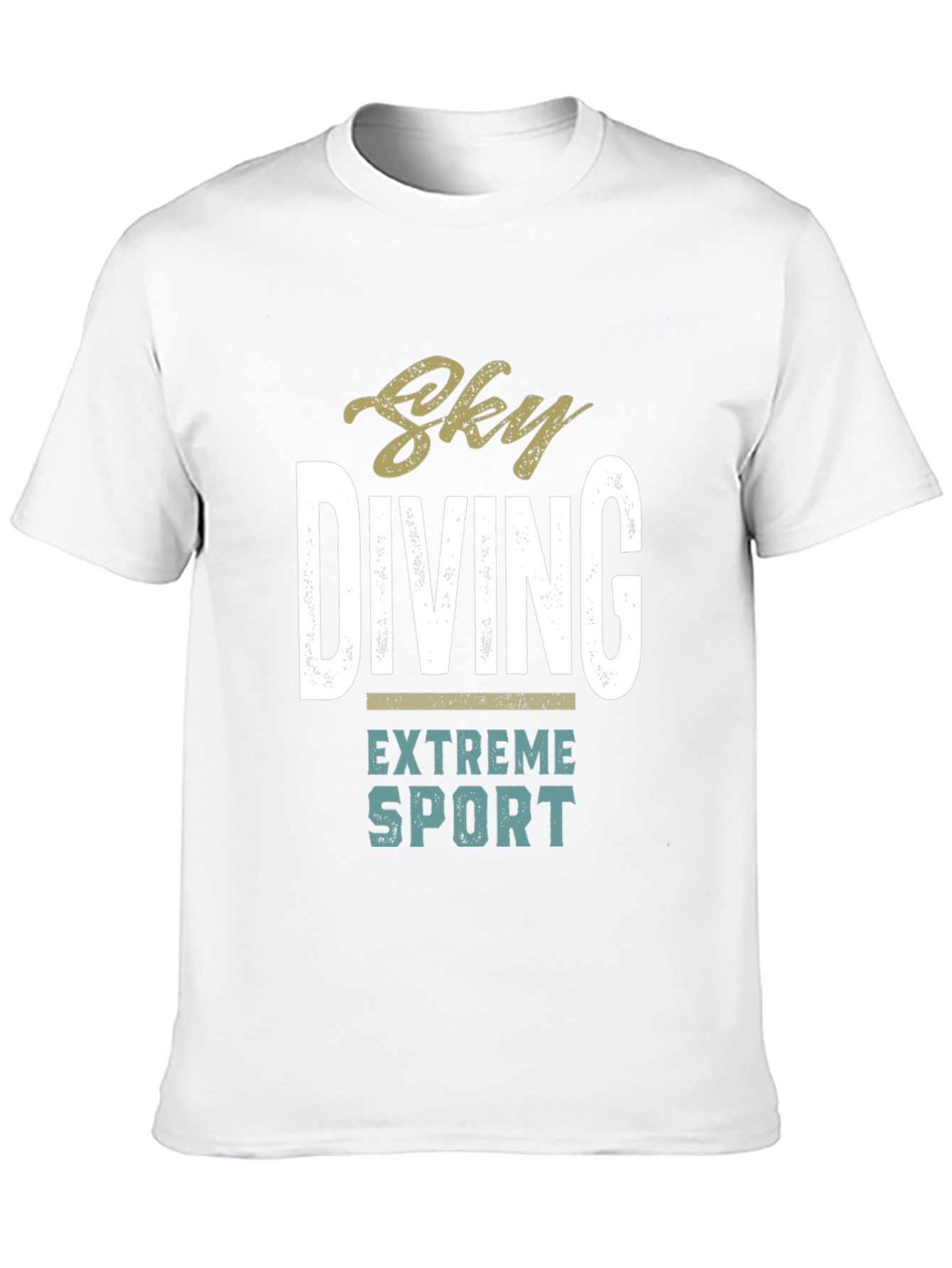 Sky Diving Extreme Sport Black Graphic T-Shirt
