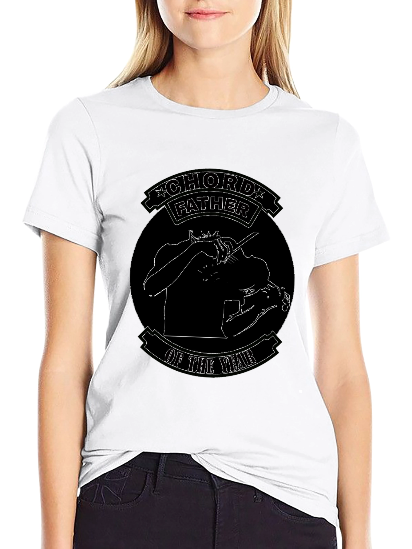 Chord Father of the Year Black Graphic T-Shirt