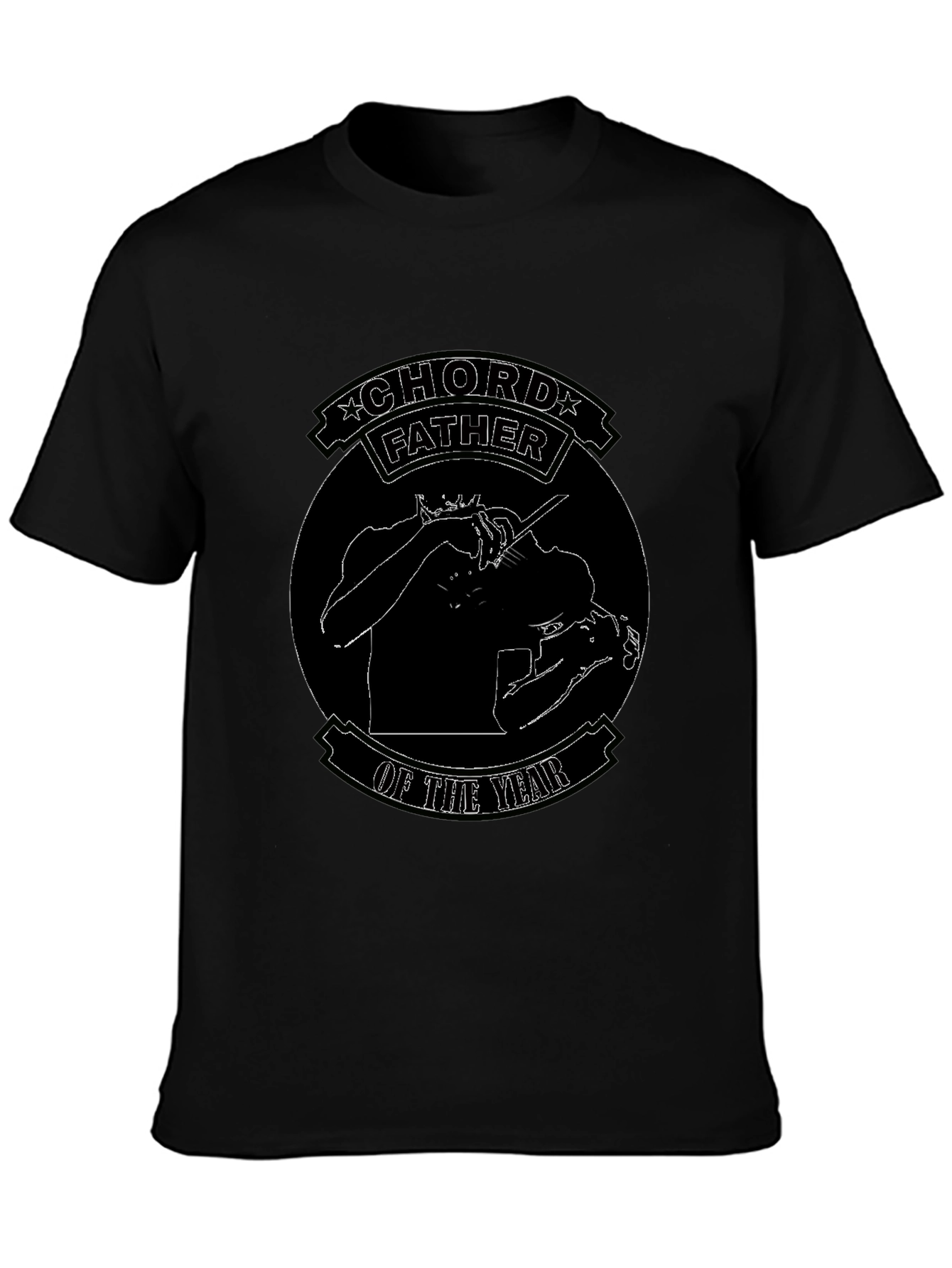 Chord Father of the Year Black Graphic T-Shirt