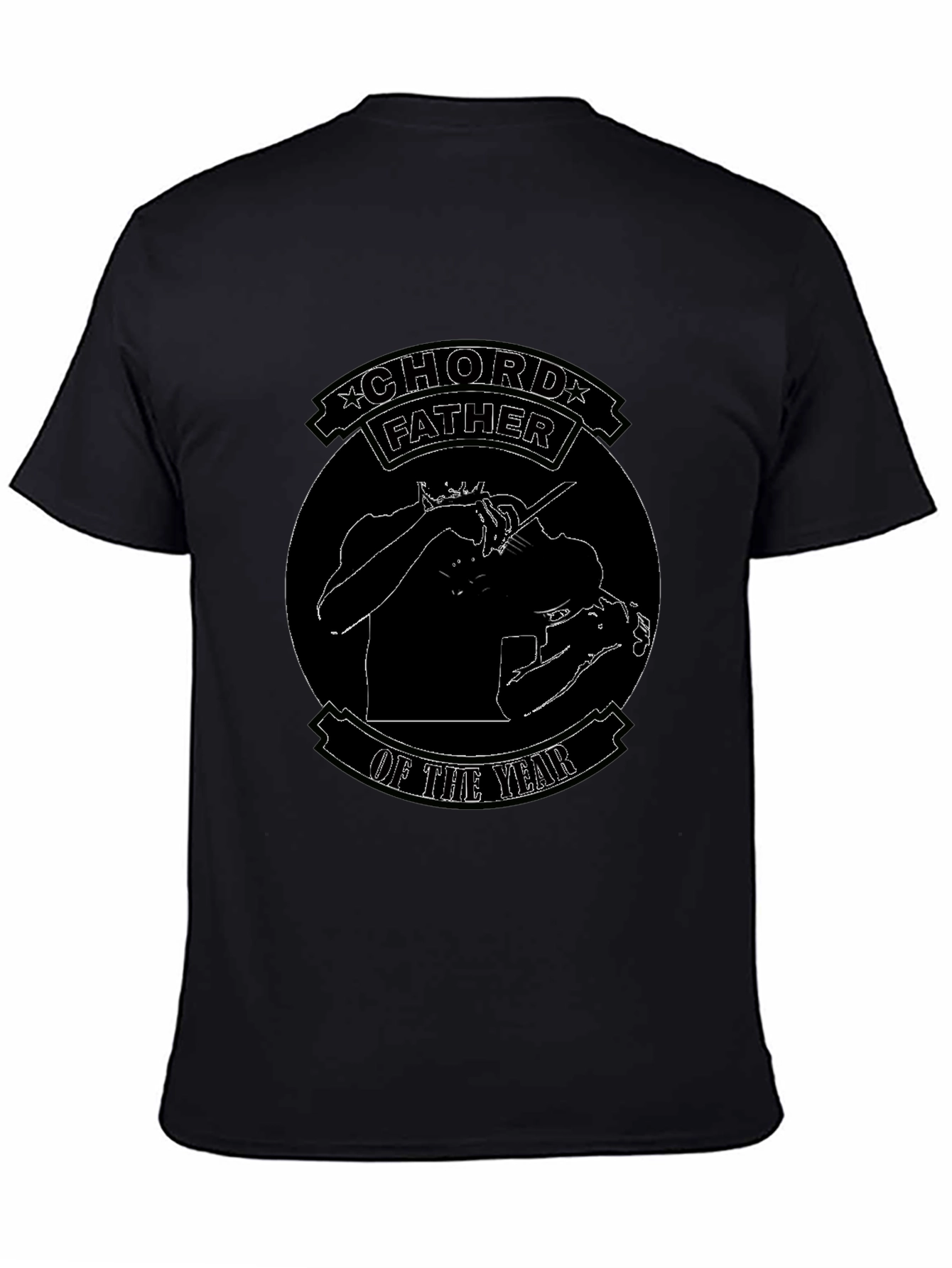 Chord Father of the Year Black Graphic T-Shirt