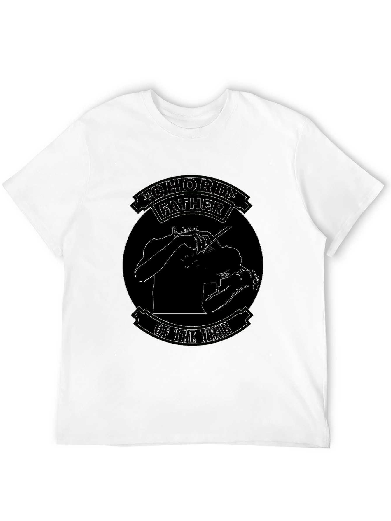 Chord Father of the Year Black Graphic T-Shirt